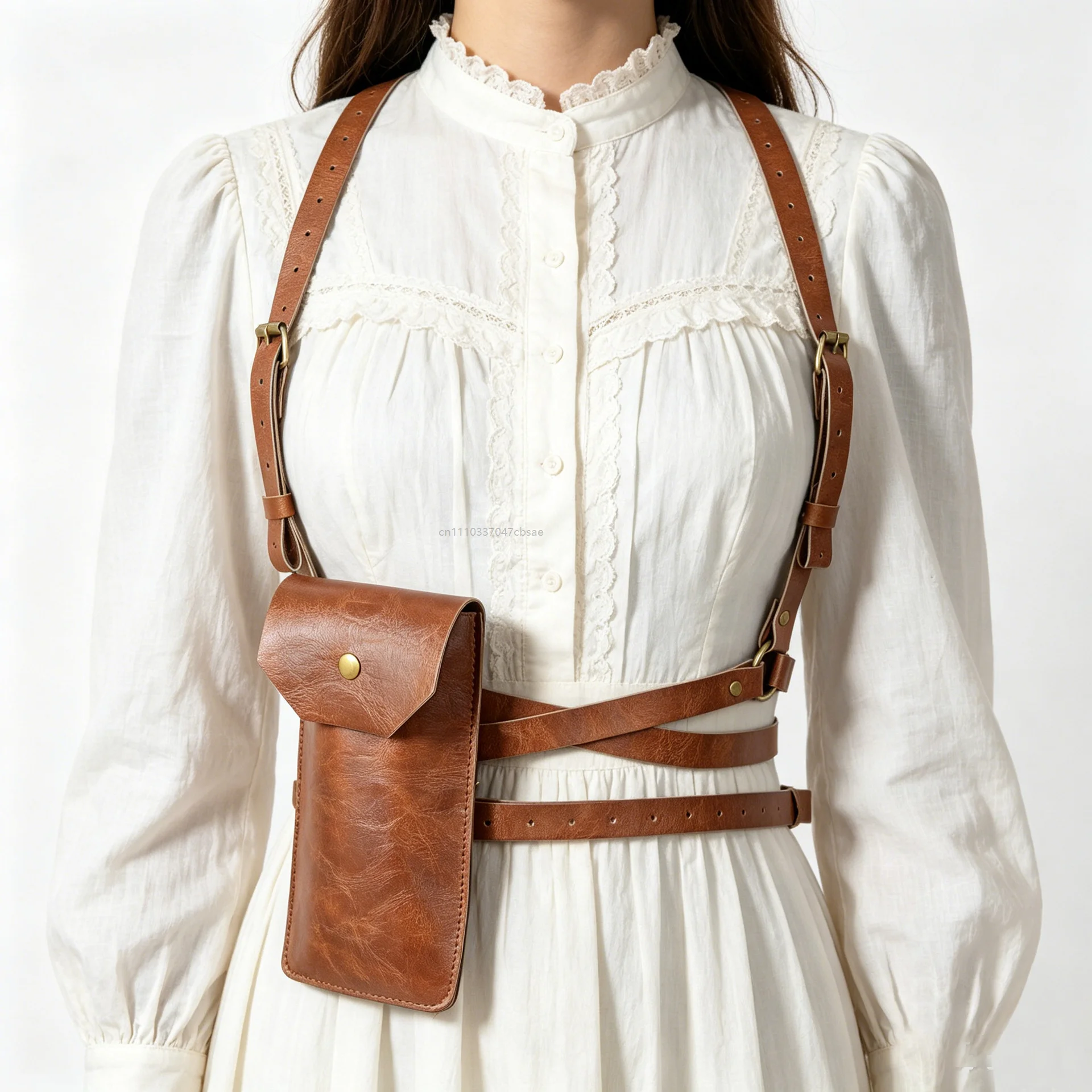 Retro Medieval Leather Harness Waist Bag Belt Wallet Adjustable Straps Vintage Style Crossbody Wallet Renaissance Cosplay Bags
Retro Medieval Leather Harness Waist Bag Belt Wallet Adjustable Straps Vintage Style Crossbody Wallet Renaissance Cosplay Bags