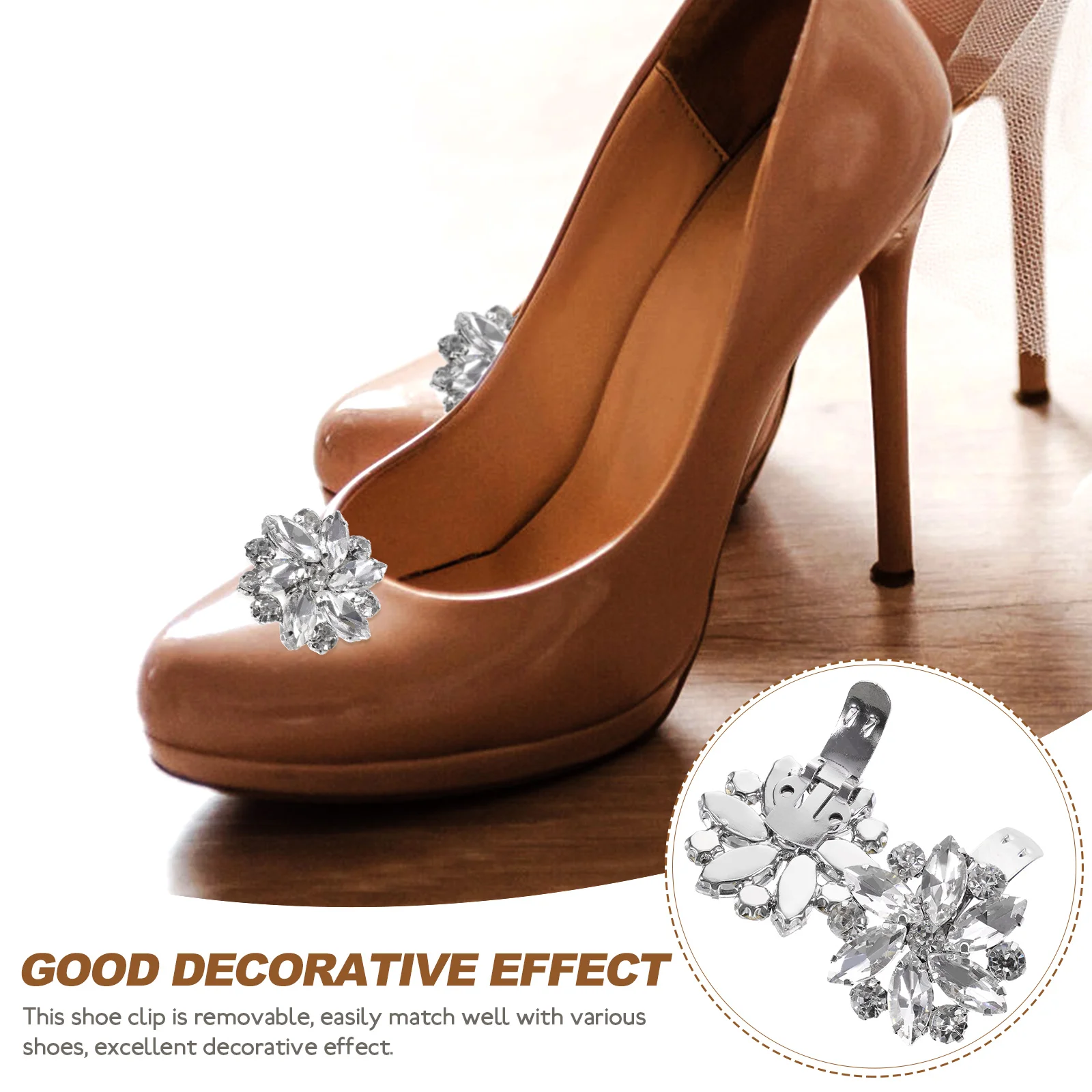 2 pcs Decorative Shoe Clip Accessories Crystal Flower Buckle for Wedding Heels Women Glitter Shoe Charms Sparkly Jewel
2 pcs Decorative Shoe Clip Accessories Crystal Flower Buckle for Wedding Heels Women Glitter Shoe Charms Sparkly Jewel