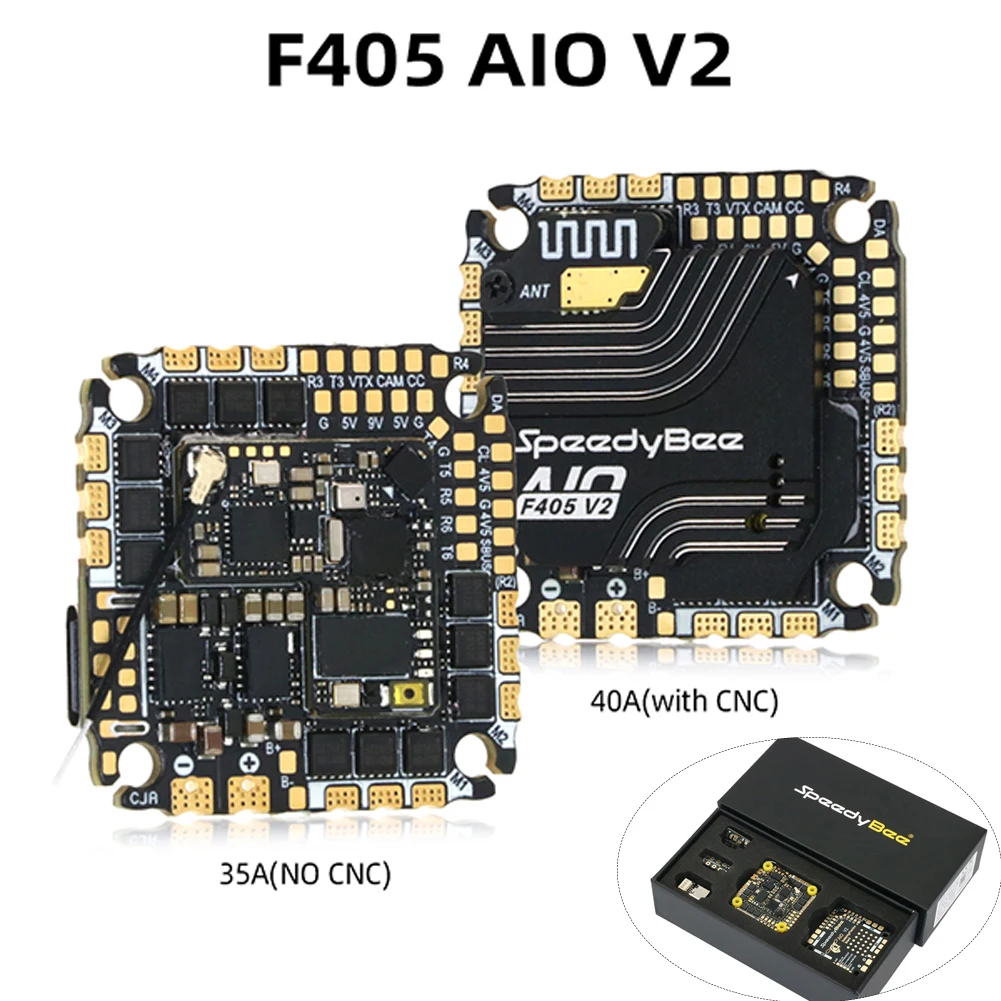 Полетный контроллер Speedybee F405 V2 35A 40A 3-6S Betaflight Stack с регулятором скорости BLHeli_S ESC и BEC 5В/9В 1.5А для FPV-дронов, запчасти для сборки
Полетный контроллер Speedybee F405 V2 35A 40A 3-6S Betaflight Stack с регулятором скорости BLHeli_S ESC и BEC 5В/9В 1.5А для FPV-дронов, запчасти для сборки