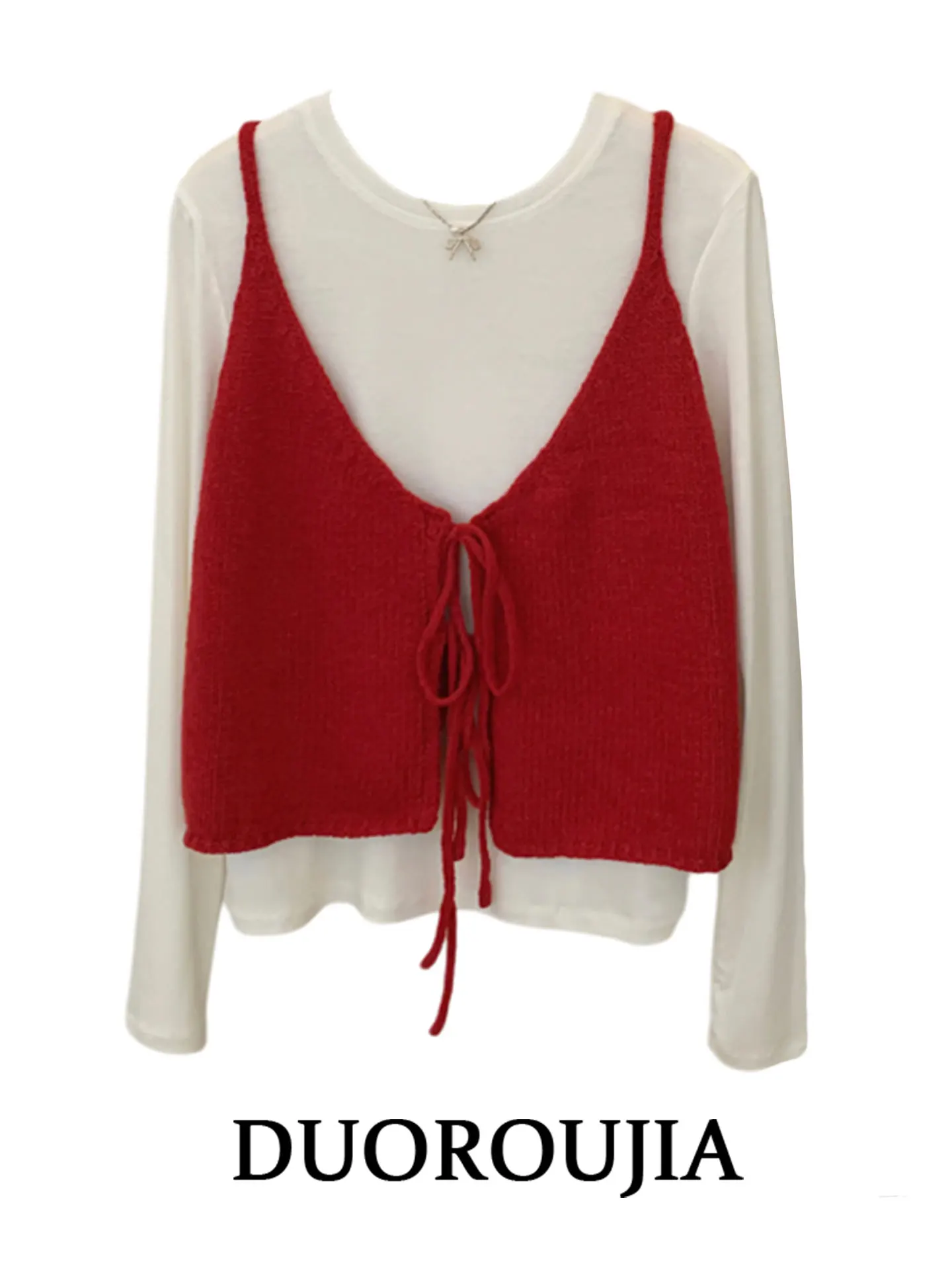 Large Size Korean Style Red V-Neck Knitted Tube Top Women's Early Autumn Outerwear Design Sensation Sleeveless Shirt
Large Size Korean Style Red V-Neck Knitted Tube Top Women's Early Autumn Outerwear Design Sensation Sleeveless Shirt