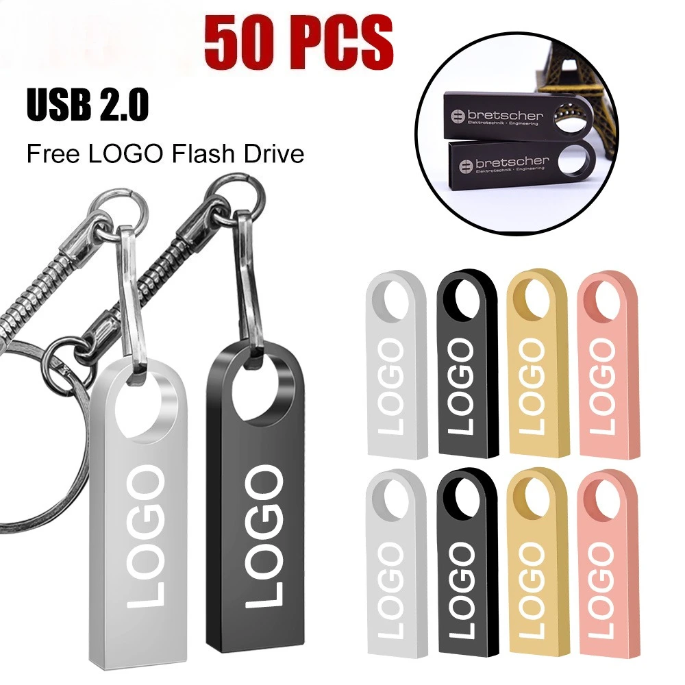 50PCS Free Custom LOGO USB Flash Drive 4GB 8GB 2.0 High Speed Pen Drive 16GB 32GB 64GB 128GB Pendrive metal usb sticks with key
50PCS Free Custom LOGO USB Flash Drive 4GB 8GB 2.0 High Speed Pen Drive 16GB 32GB 64GB 128GB Pendrive metal usb sticks with key