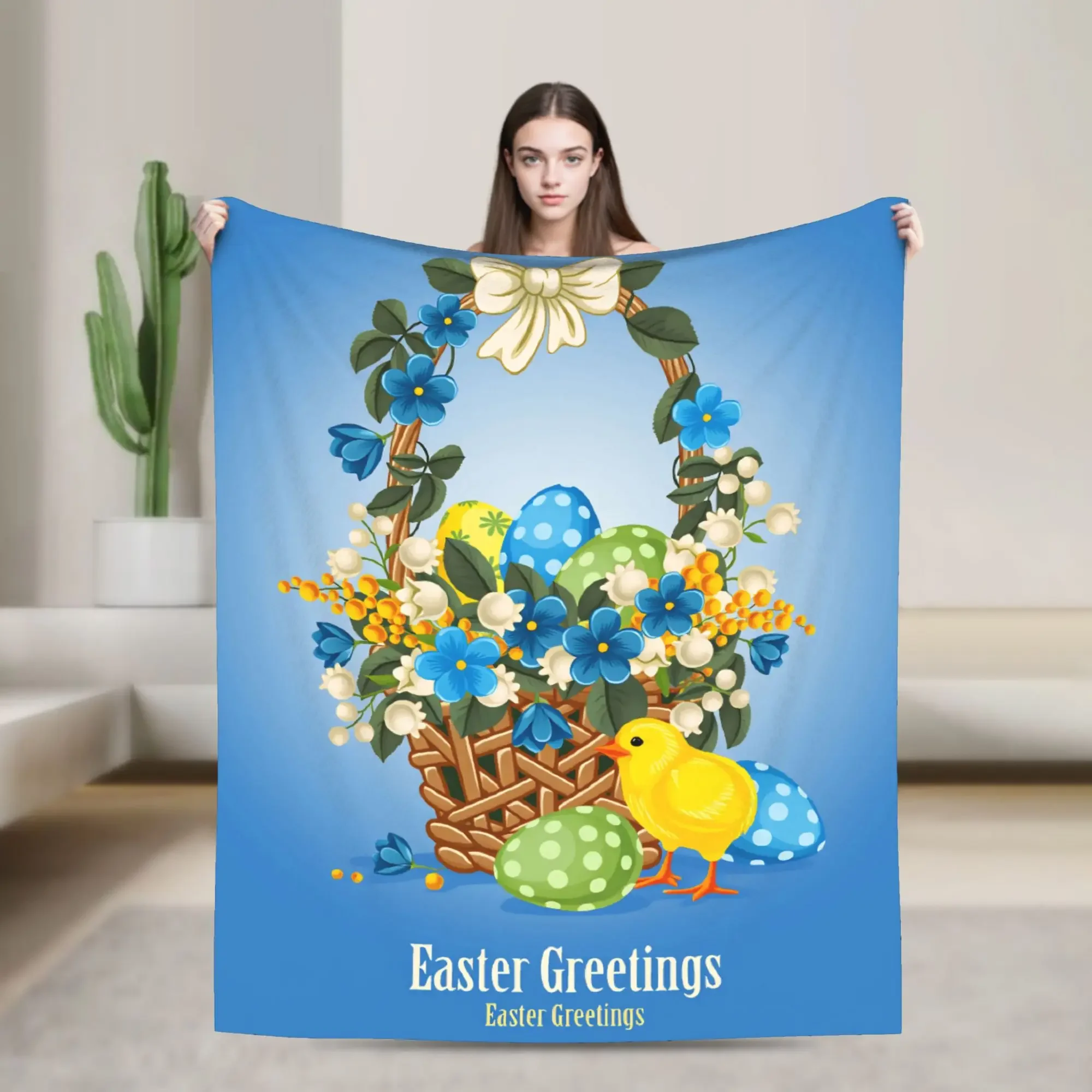 Easter Basket with Flowers Flannel Blanket for Boys and Girls Warm Soft Throw Blanket for Winter Outdoor Bed Sofa Use
Easter Basket with Flowers Flannel Blanket for Boys and Girls Warm Soft Throw Blanket for Winter Outdoor Bed Sofa Use