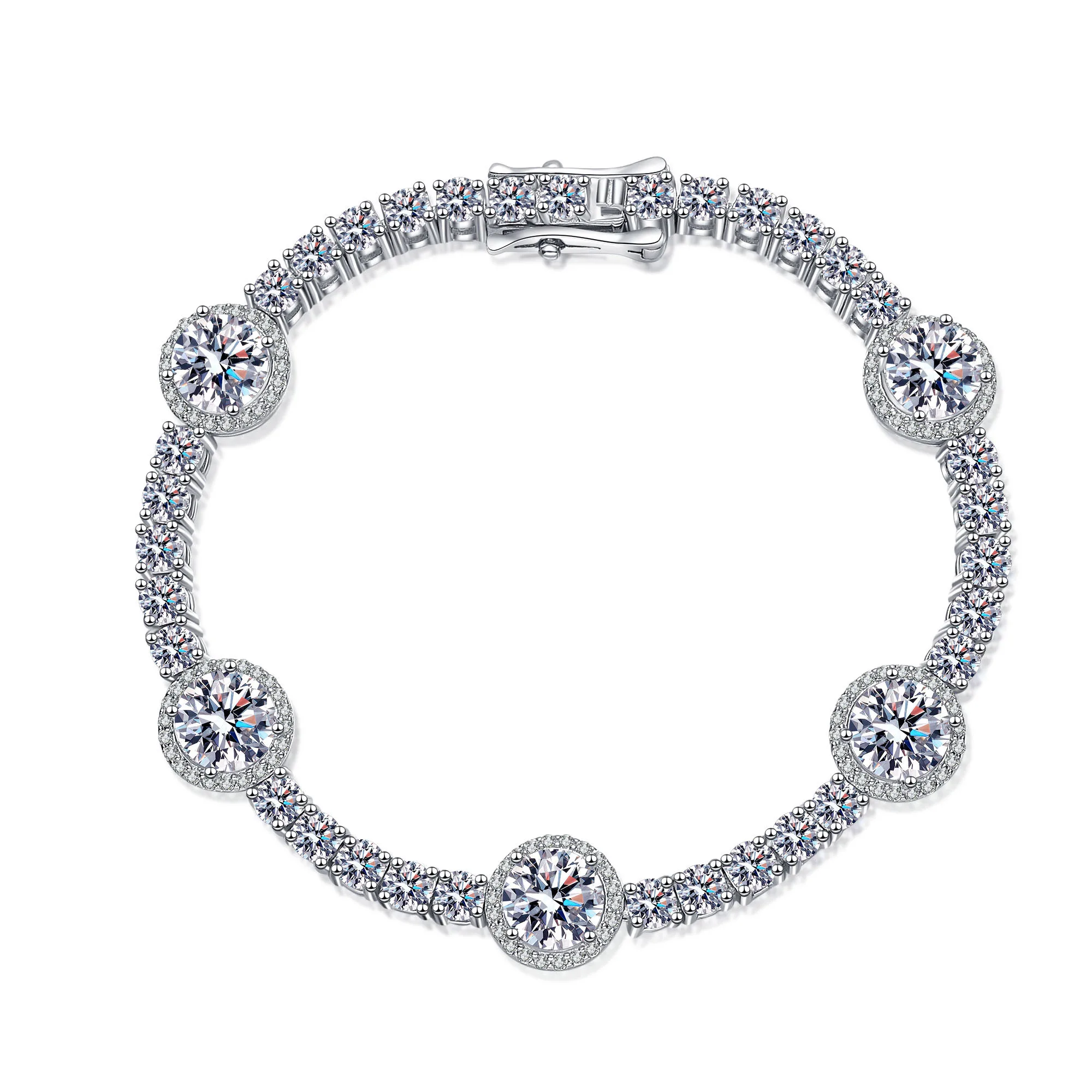 925 Silver Gemstone Bracelet Luxury Boutique Jewelry Moissanite Cluster Diamond Tennis Bracelet Women's Wedding Gift
925 Silver Gemstone Bracelet Luxury Boutique Jewelry Moissanite Cluster Diamond Tennis Bracelet Women's Wedding Gift