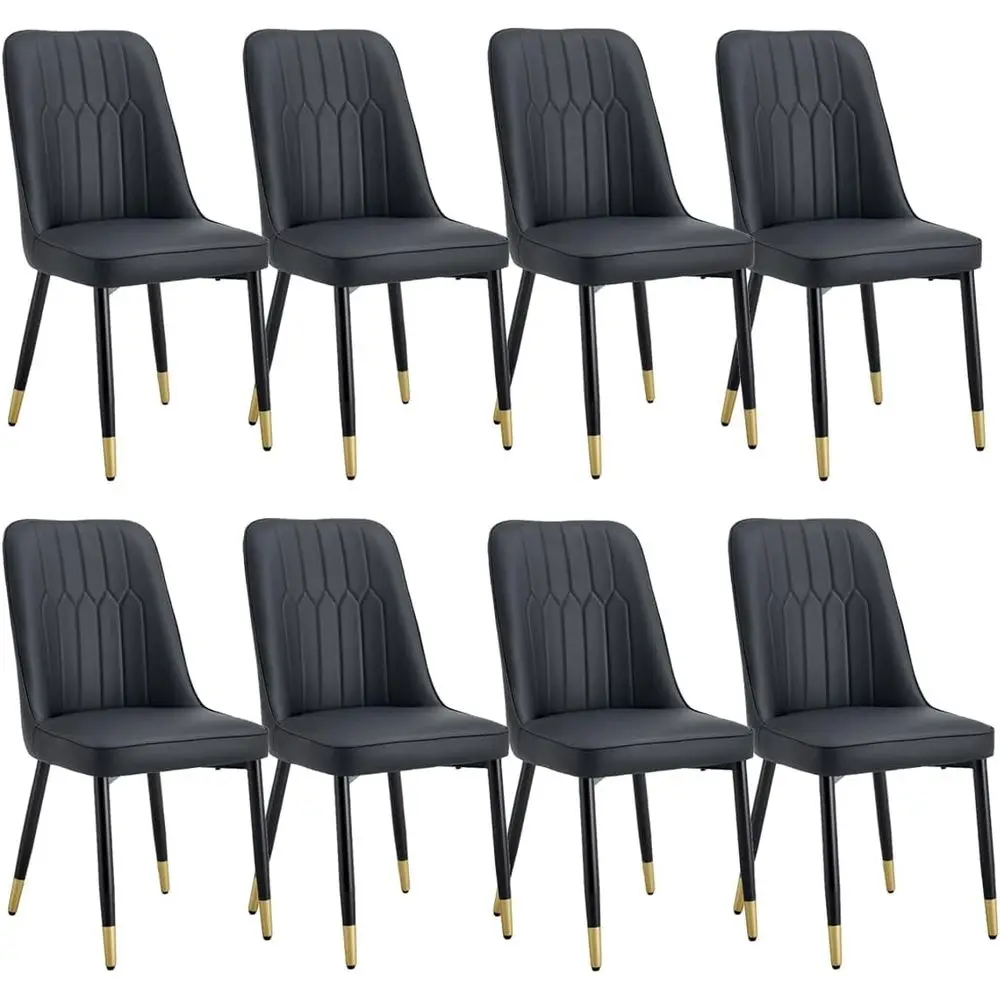 Set of 8 Modern Dining Chairs with PU Leather Backrests and Black Metal Legs, Ideal for Restaurants, Kitchens, and Dining Rooms
Set of 8 Modern Dining Chairs with PU Leather Backrests and Black Metal Legs, Ideal for Restaurants, Kitchens, and Dining Rooms