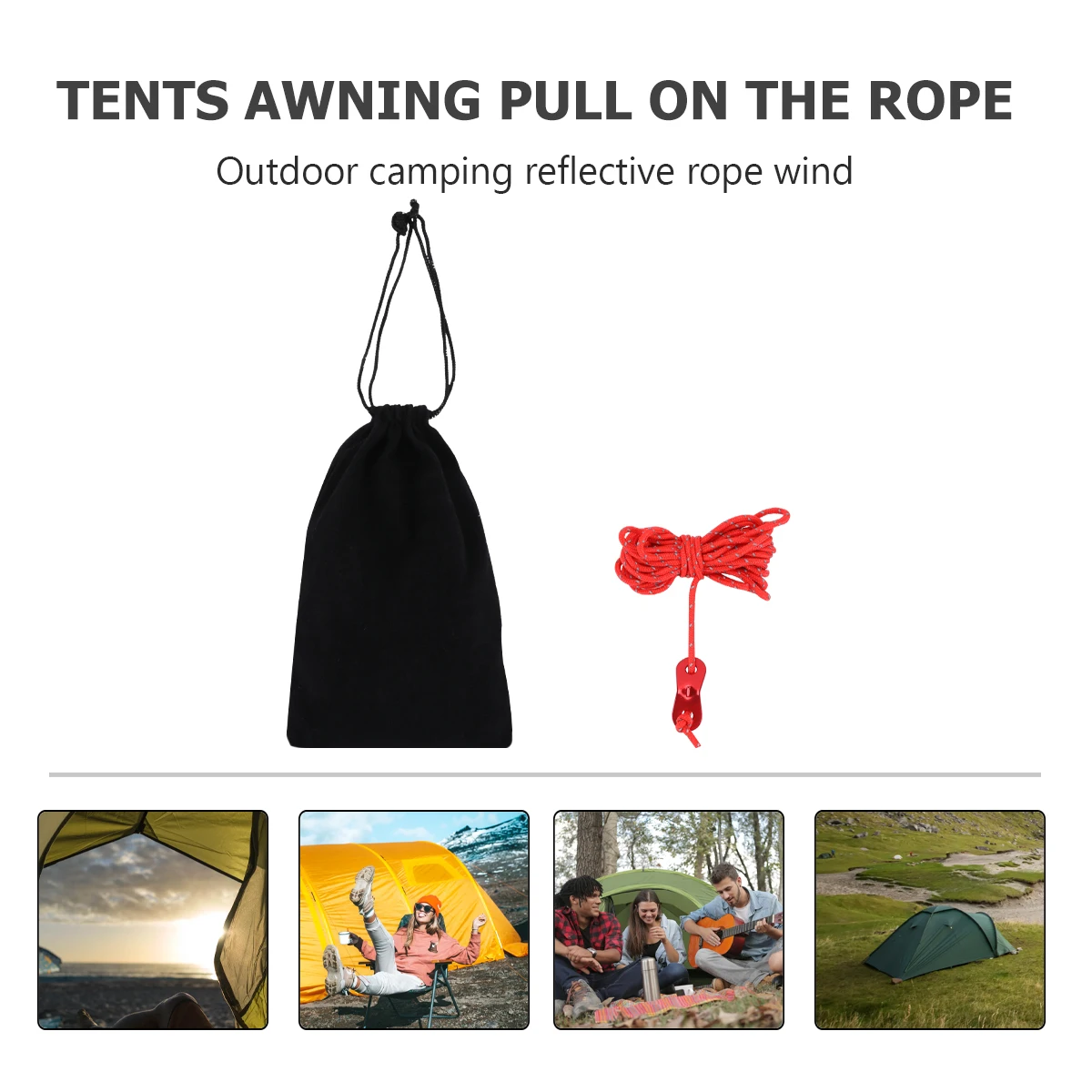 6 Pcs Tent Pull Rope Reflective Camping Cord Nylon Ropes for Tents Guy Lines Cords Tie down
6 Pcs Tent Pull Rope Reflective Camping Cord Nylon Ropes for Tents Guy Lines Cords Tie down