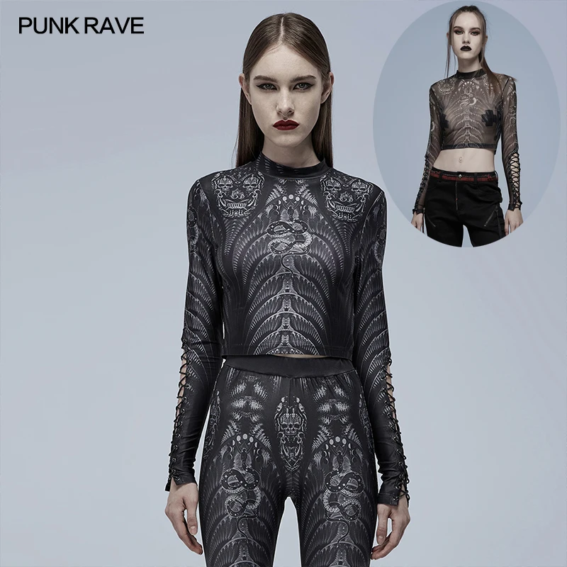 PUNK RAVE pr Women Long Sleeve Top T-shirt Gothic Skull Printing Sexy Women Top WT699
PUNK RAVE pr Women Long Sleeve Top T-shirt Gothic Skull Printing Sexy Women Top WT699