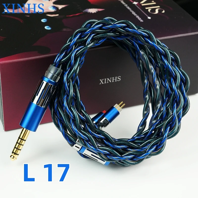 XINHS L17 4-Core Headphone Upgrade Cable Pure Silver Gold-Plated & Silver-Plated Copper Hybrid for Enhanced Audio Experience
XINHS L17 4-Core Headphone Upgrade Cable Pure Silver Gold-Plated & Silver-Plated Copper Hybrid for Enhanced Audio Experience