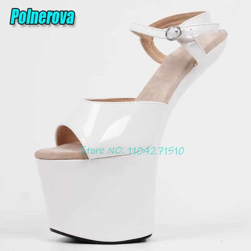 Sexy Peep Toe Platform Heelless Sandals for Women Summer Ankle Buckle 20CM Super High Heels Fashion Design Nightclub Dress Shoes
Sexy Peep Toe Platform Heelless Sandals for Women Summer Ankle Buckle 20CM Super High Heels Fashion Design Nightclub Dress Shoes