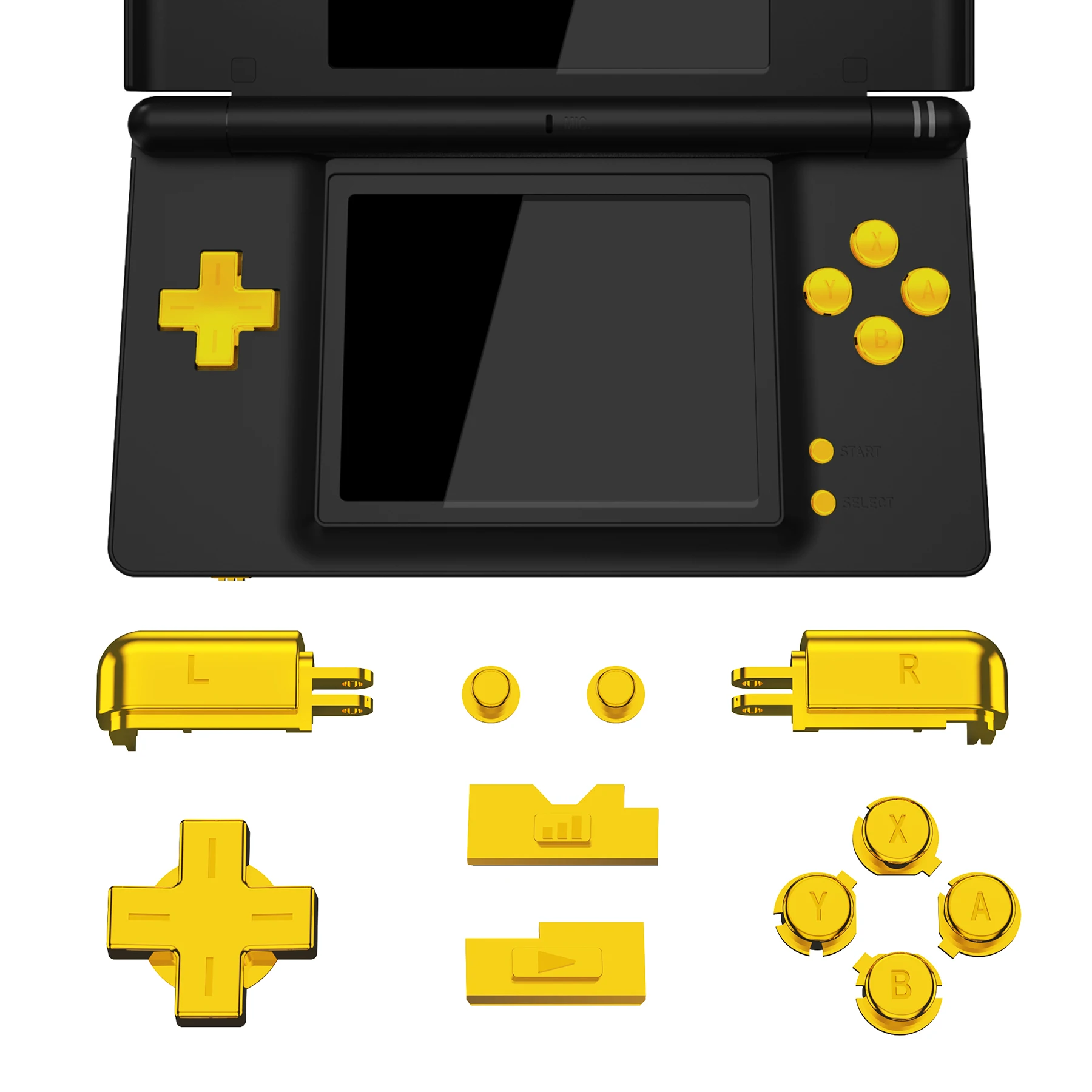 eXtremeRate Custom Replacement Full Set Buttons for Nintendo DS Lite NDSL (Without The Console) - Chrome Gold
eXtremeRate Custom Replacement Full Set Buttons for Nintendo DS Lite NDSL (Without The Console) - Chrome Gold