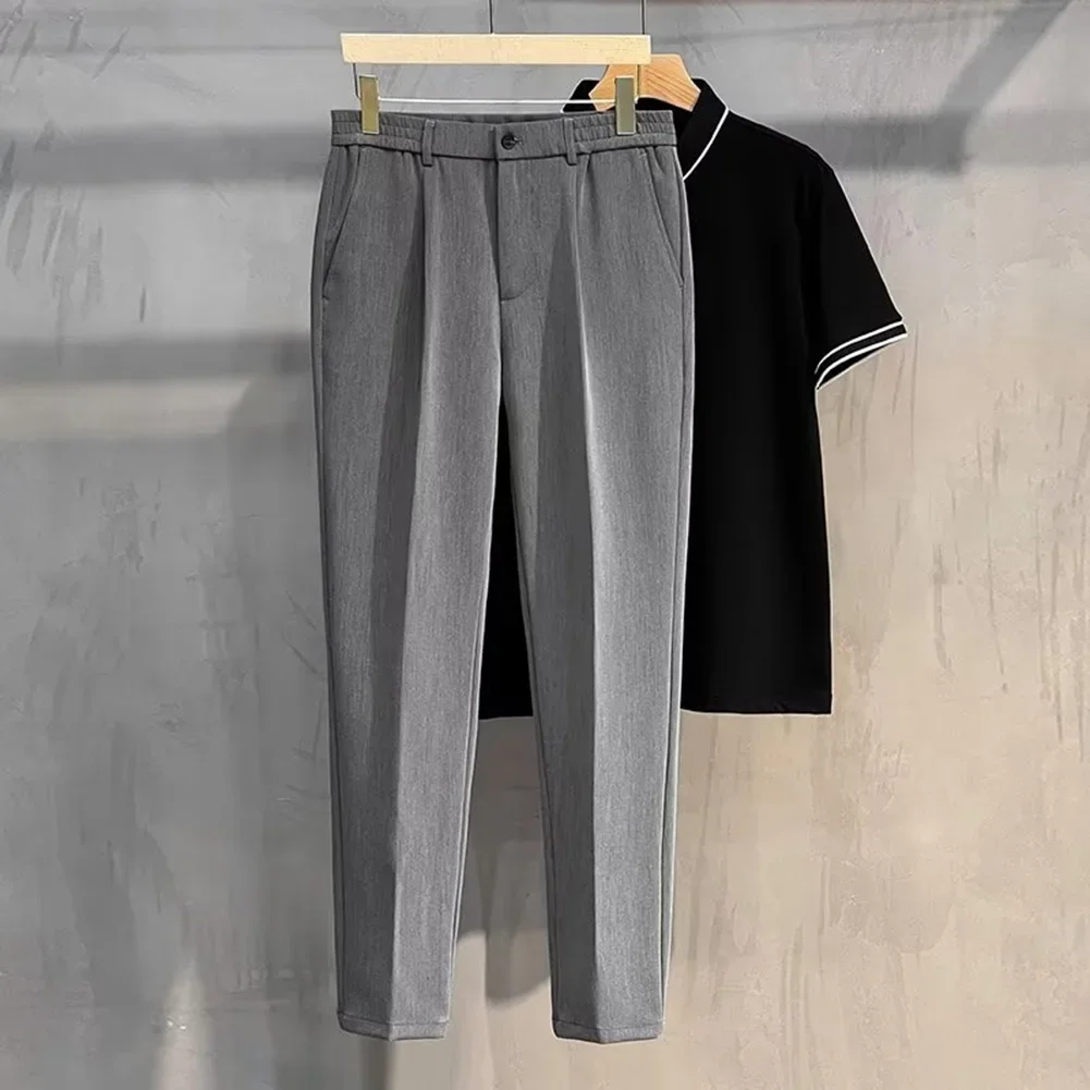 Business Casual Trousers Elastic Waist Pants Going Out Pants Solid Color Design Suitable For Parties Pants For Men
Business Casual Trousers Elastic Waist Pants Going Out Pants Solid Color Design Suitable For Parties Pants For Men