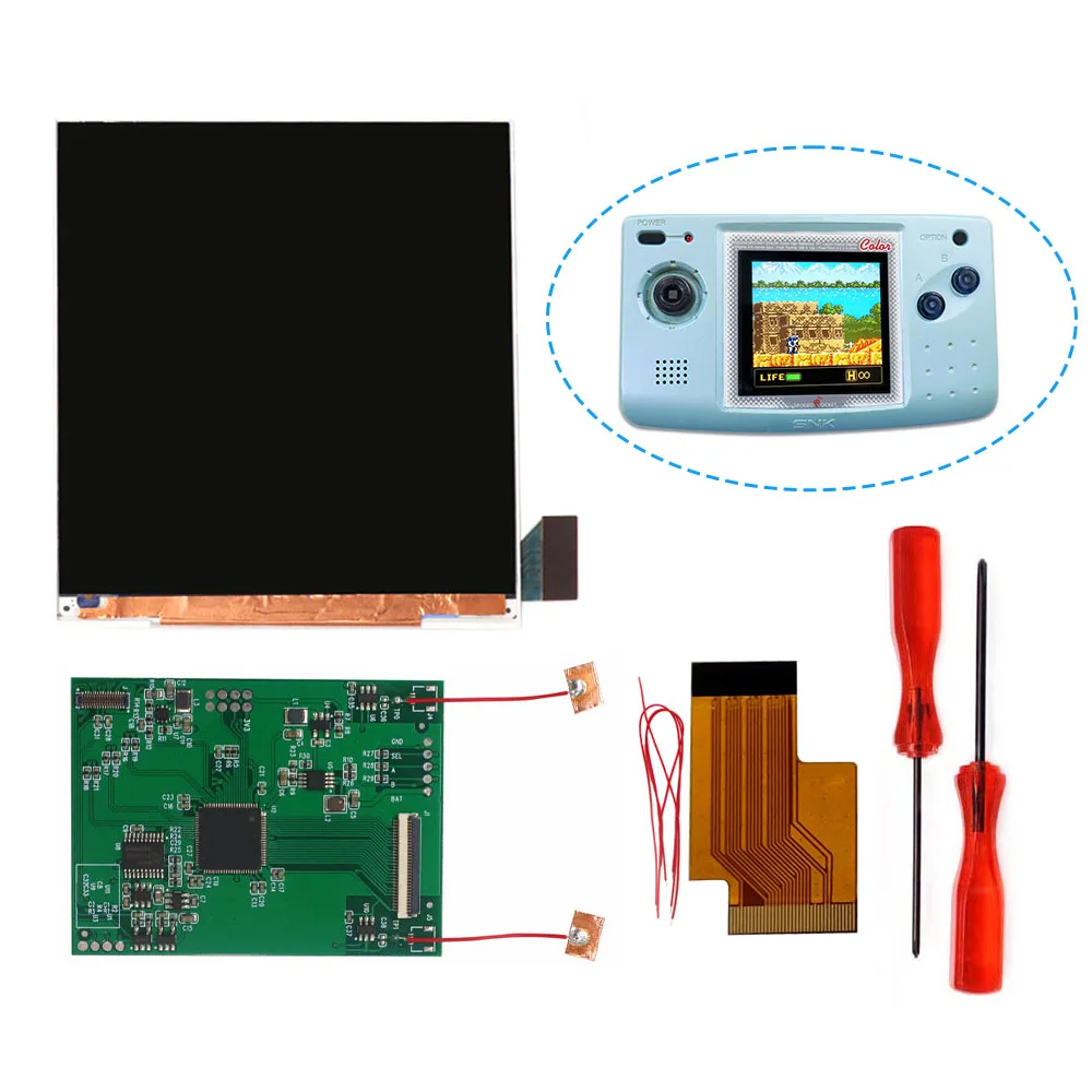 IPS LCD display For NGPC Slim Retro Pixel OSD Larger Screen Backlight LCD For NEOGEO Pocket Color Slim Game Console
IPS LCD display For NGPC Slim Retro Pixel OSD Larger Screen Backlight LCD For NEOGEO Pocket Color Slim Game Console