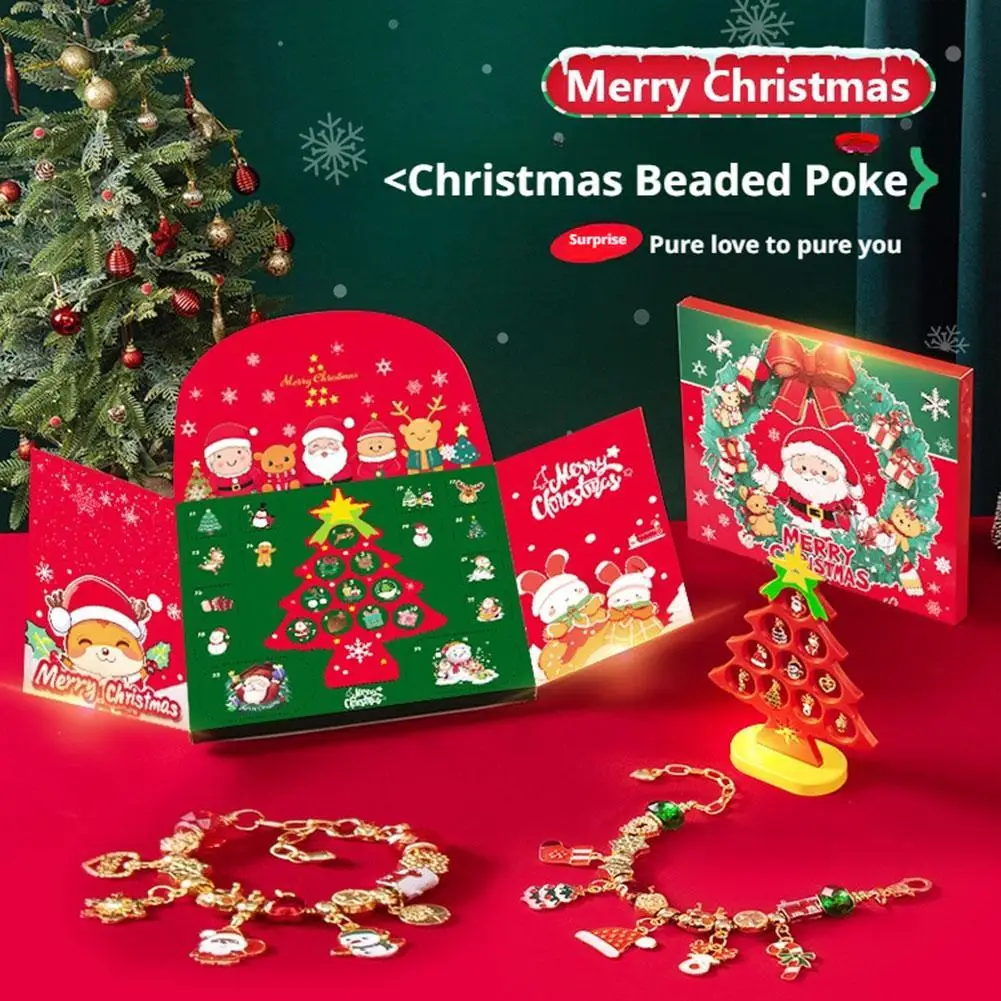 Рождественский хрустальный браслет для девочек, кулон с отверстием, забавный 24-дневный рождественский календарь обратного отсчета, сюрприз, сделай сам, креативные ювелирные изделия, очаровательные подарки
Рождественский хрустальный браслет для девочек, кулон с отверстием, забавный 24-дневный рождественский календарь обратного отсчета, сюрприз, сделай сам, креативные ювелирные изделия, очаровательные подарки