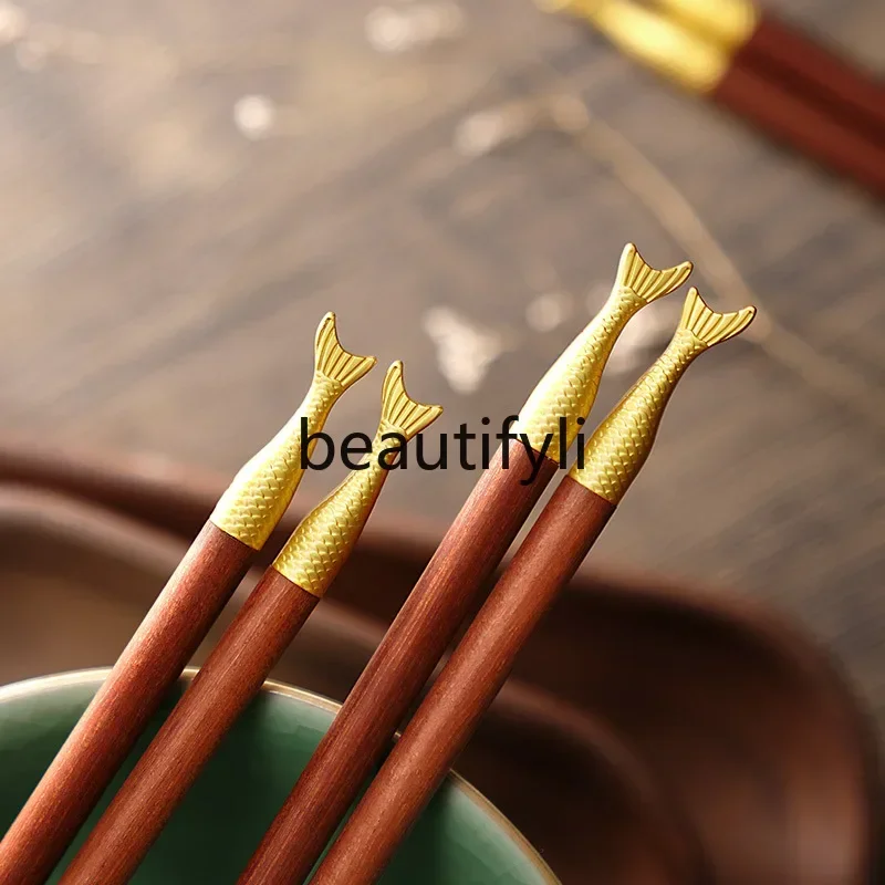 S7486teae High-end solid wood chopsticks Guochao gift box with 10 pairs of red sandalwood fast seeds, golden carp chopsticks
S7486teae High-end solid wood chopsticks Guochao gift box with 10 pairs of red sandalwood fast seeds, golden carp chopsticks