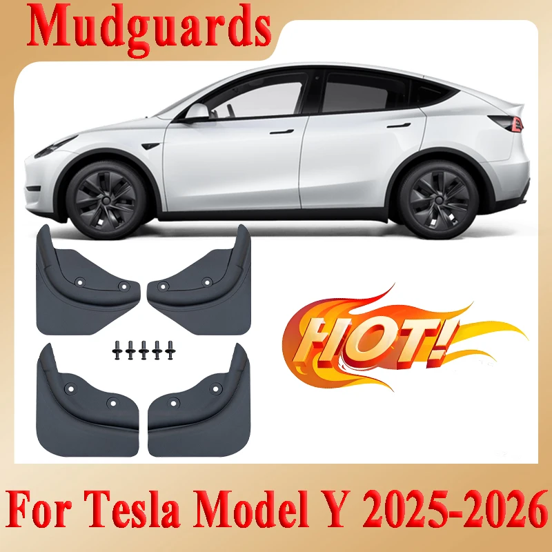 For Tesla Model Y 2025 2026 4PCS Wheel Mudflaps Tesla Front Rear Mudguards Splash Guards Fender Protector Accessories
For Tesla Model Y 2025 2026 4PCS Wheel Mudflaps Tesla Front Rear Mudguards Splash Guards Fender Protector Accessories