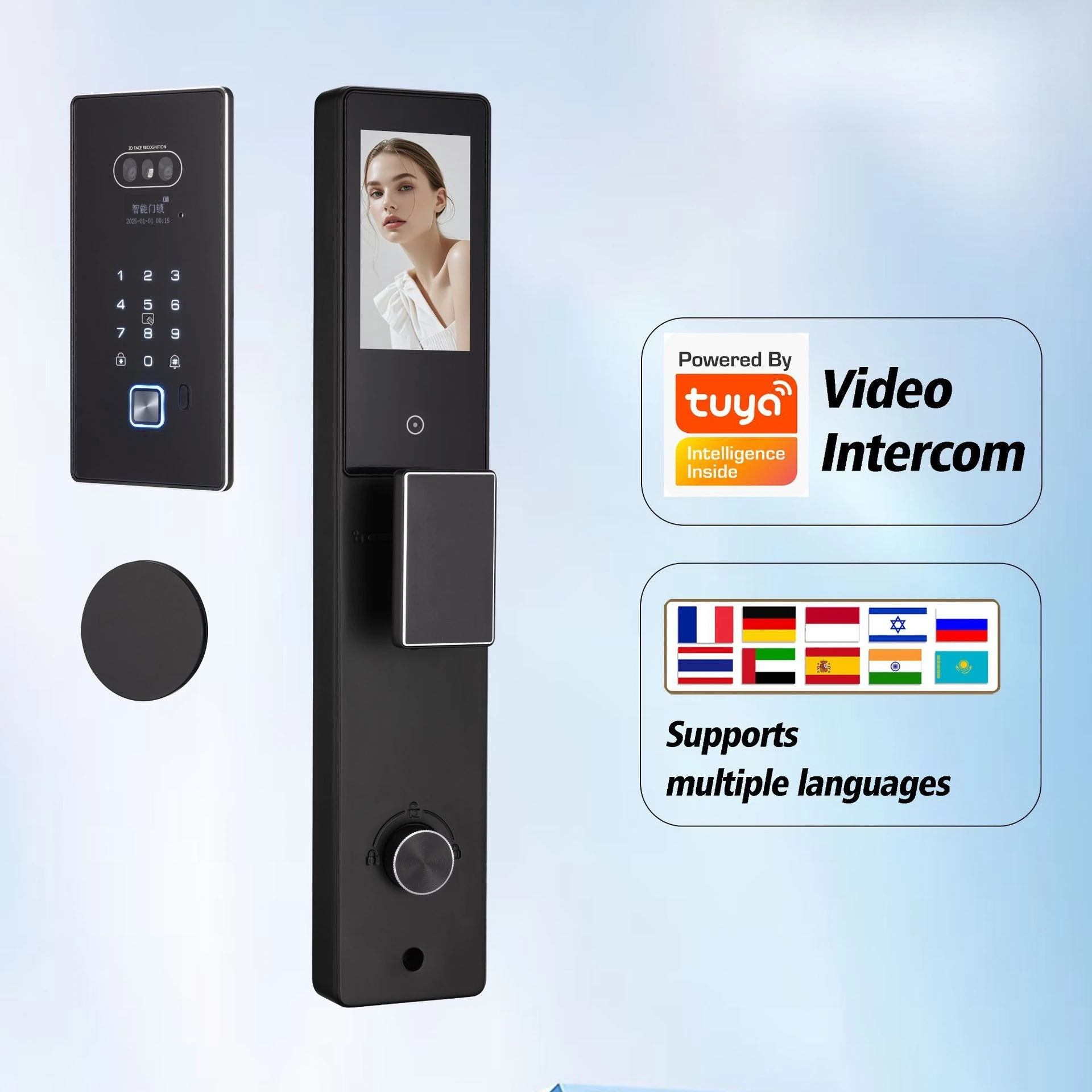 Embedded Palm Vein Smart Lock Tuya WiFi Fast Connection Fingerprint Password Electronic Lock for Villa Gate Security Door
Embedded Palm Vein Smart Lock Tuya WiFi Fast Connection Fingerprint Password Electronic Lock for Villa Gate Security Door
