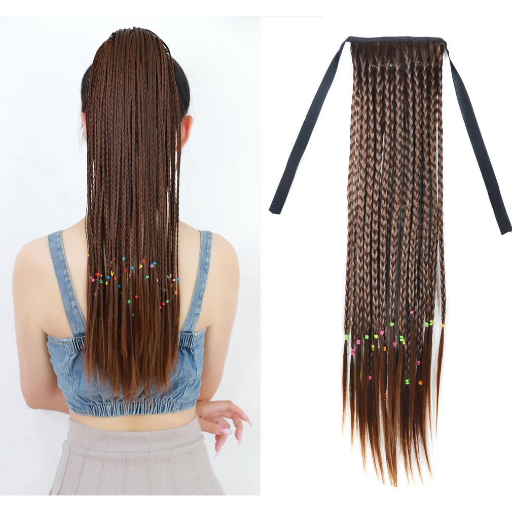 Синтетические косички для хвоста, красочные ручные плетеные волосы, длинная веревка, шиньон для женщин, косплей, вечерние, повседневная одежда
Синтетические косички для хвоста, красочные ручные плетеные волосы, длинная веревка, шиньон для женщин, косплей, вечерние, повседневная одежда