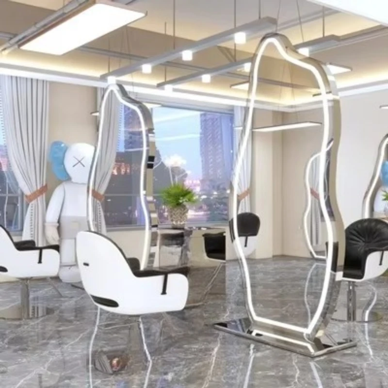 Floor Double Sided Salon Furniture Stainless Steel Light Smart Beauty Light Emitting Diode Full Length Salon Mirror
Floor Double Sided Salon Furniture Stainless Steel Light Smart Beauty Light Emitting Diode Full Length Salon Mirror