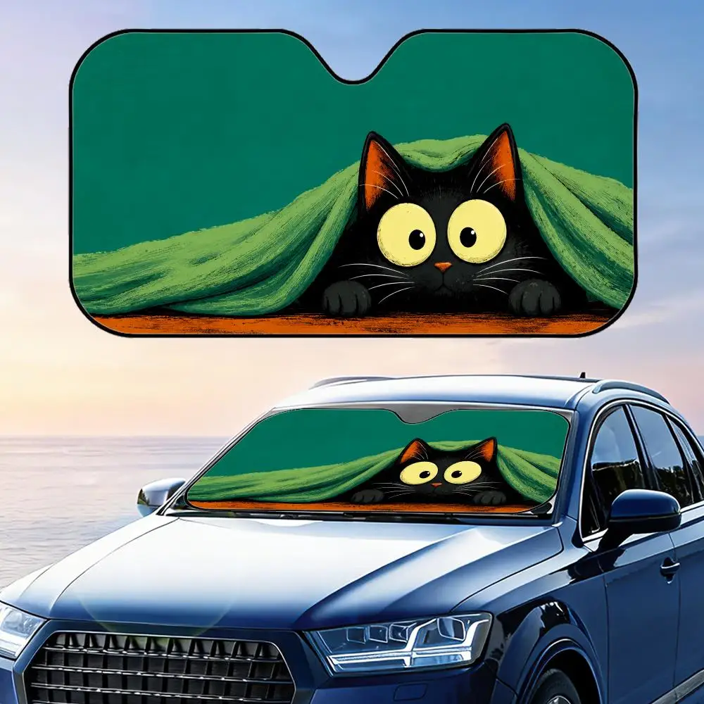 Modern Art Cat Peeking Sun Visor Car Front Windshield Sun Shade Foldable Reflective UV Protection Heat Insulation Cover
Modern Art Cat Peeking Sun Visor Car Front Windshield Sun Shade Foldable Reflective UV Protection Heat Insulation Cover