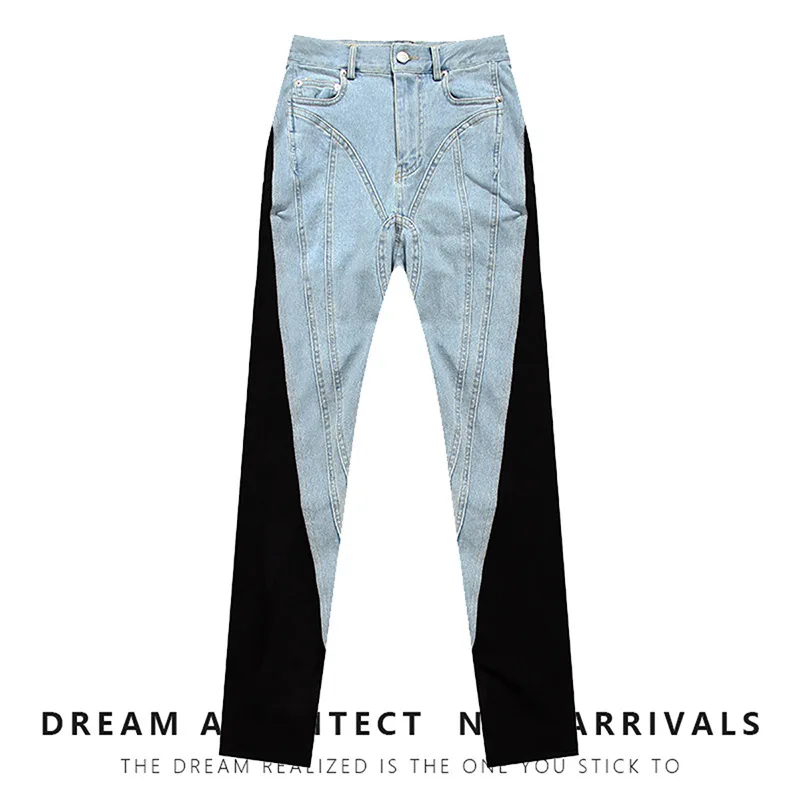 Elastic And Slim Jeans For Women 2023 Spring New Autumn Personalized Contrast Color Splicing, Washed Light Street Colors
Elastic And Slim Jeans For Women 2023 Spring New Autumn Personalized Contrast Color Splicing, Washed Light Street Colors