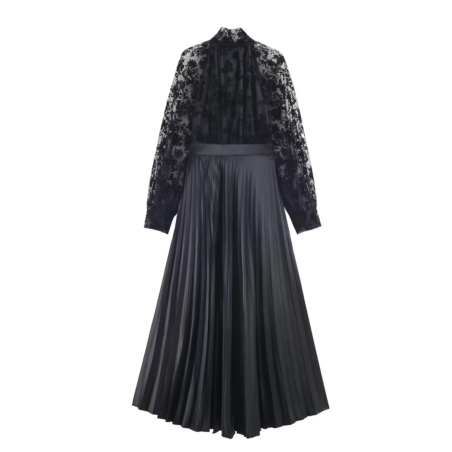 Women’s Stylish Elegant Versatile Dress Waist-Slimming Pleated Mesh Maxi Skirt High Neck Bow Hollow Lace Details Petticoat
Women’s Stylish Elegant Versatile Dress Waist-Slimming Pleated Mesh Maxi Skirt High Neck Bow Hollow Lace Details Petticoat