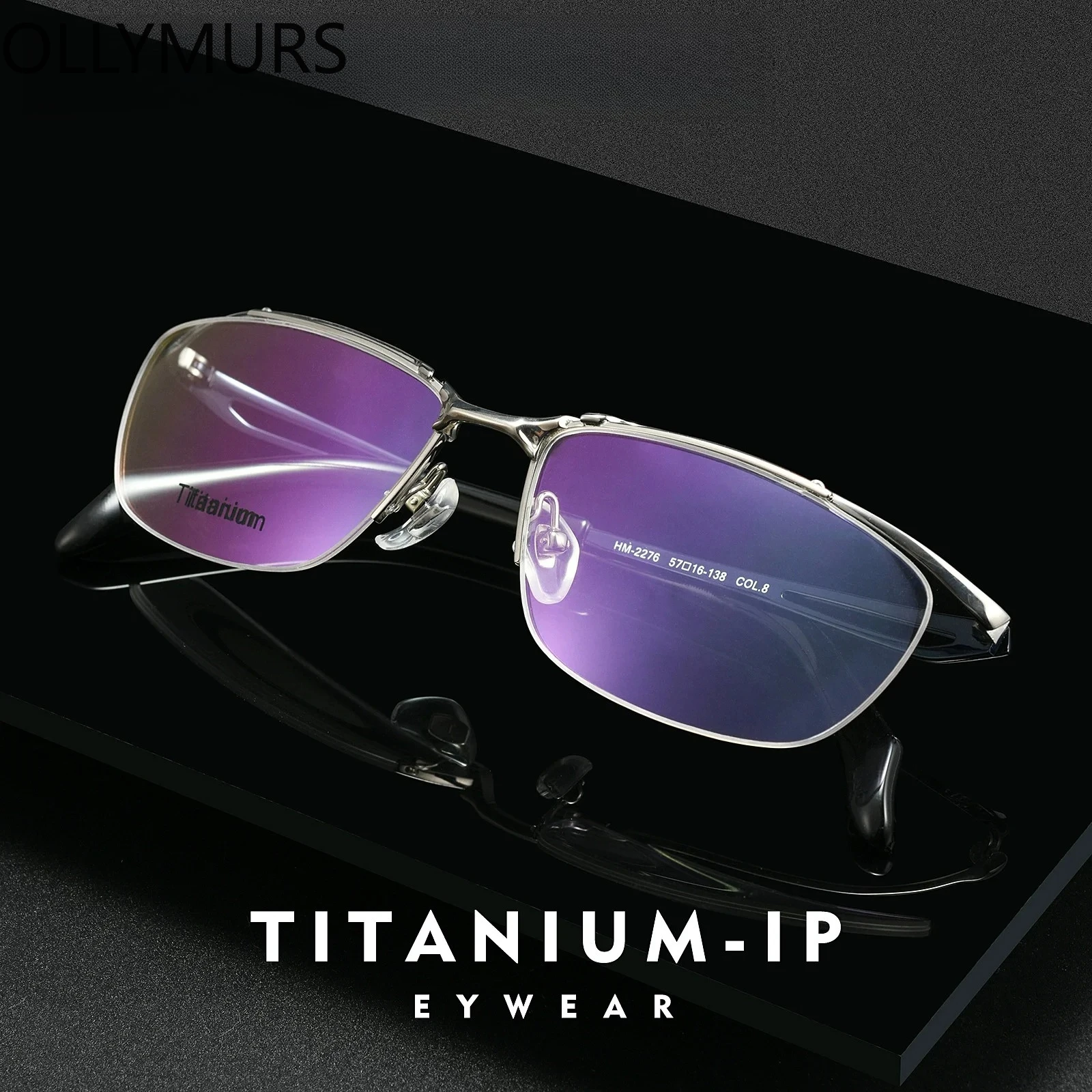 Ollymurs Frame Men Eyeglasses Myopia Pure Titanium Semi-Rimless Glasses Optical Frame Prescription Spectacle High quality HM2276
Ollymurs Frame Men Eyeglasses Myopia Pure Titanium Semi-Rimless Glasses Optical Frame Prescription Spectacle High quality HM2276