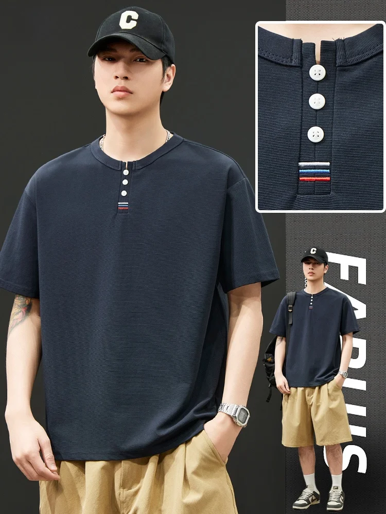 Loose Henry ort Sve irt Men's Breathable Busin High-End Feeling T-irt Youthful Trend Polyester Cotton Blend
Loose Henry ort Sve irt Men's Breathable Busin High-End Feeling T-irt Youthful Trend Polyester Cotton Blend