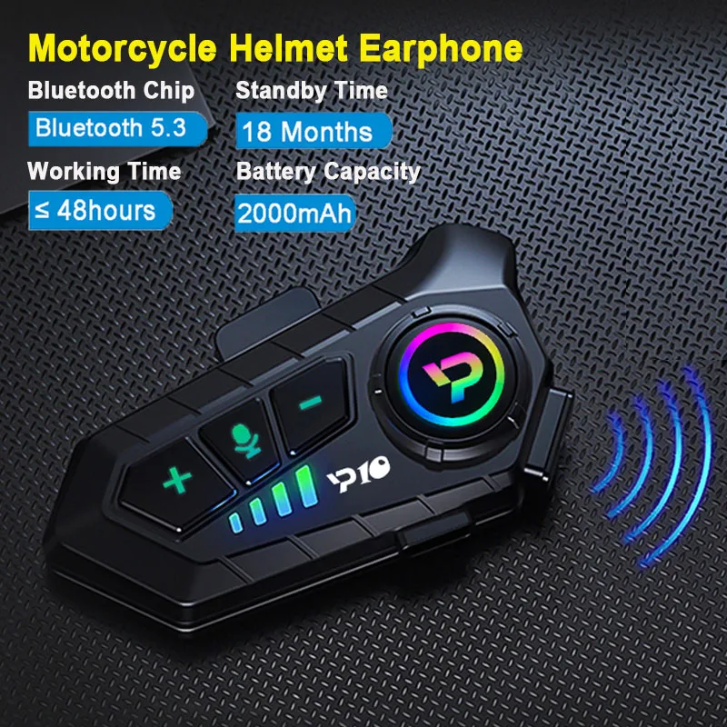 Y10 Bluetooth-гарнитура для мотоциклетного шлема, беспроводные IPX6, водонепроницаемые наушники с шумоподавлением, сверхдлительный режим ожидания, наушники громкой связи
Y10 Bluetooth-гарнитура для мотоциклетного шлема, беспроводные IPX6, водонепроницаемые наушники с шумоподавлением, сверхдлительный режим ожидания, наушники громкой связи