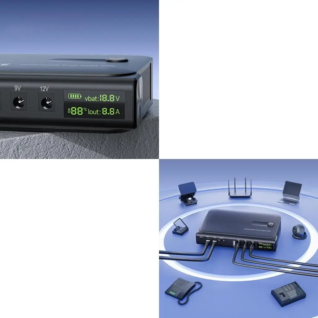 Continuous Power Uninterruptible Supply with LED Screen Overload Protections Compact Design Efficient Charging
Continuous Power Uninterruptible Supply with LED Screen Overload Protections Compact Design Efficient Charging