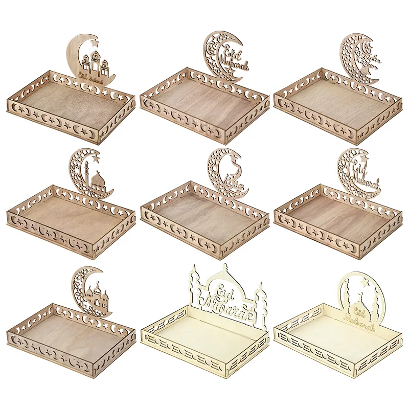 EID Mubarak Decor Wooden Islamic Food Tray Ramadan Decoration for Home 2023 Eid Al Adha Muslim Party Supplies Wood Crafts
EID Mubarak Decor Wooden Islamic Food Tray Ramadan Decoration for Home 2023 Eid Al Adha Muslim Party Supplies Wood Crafts