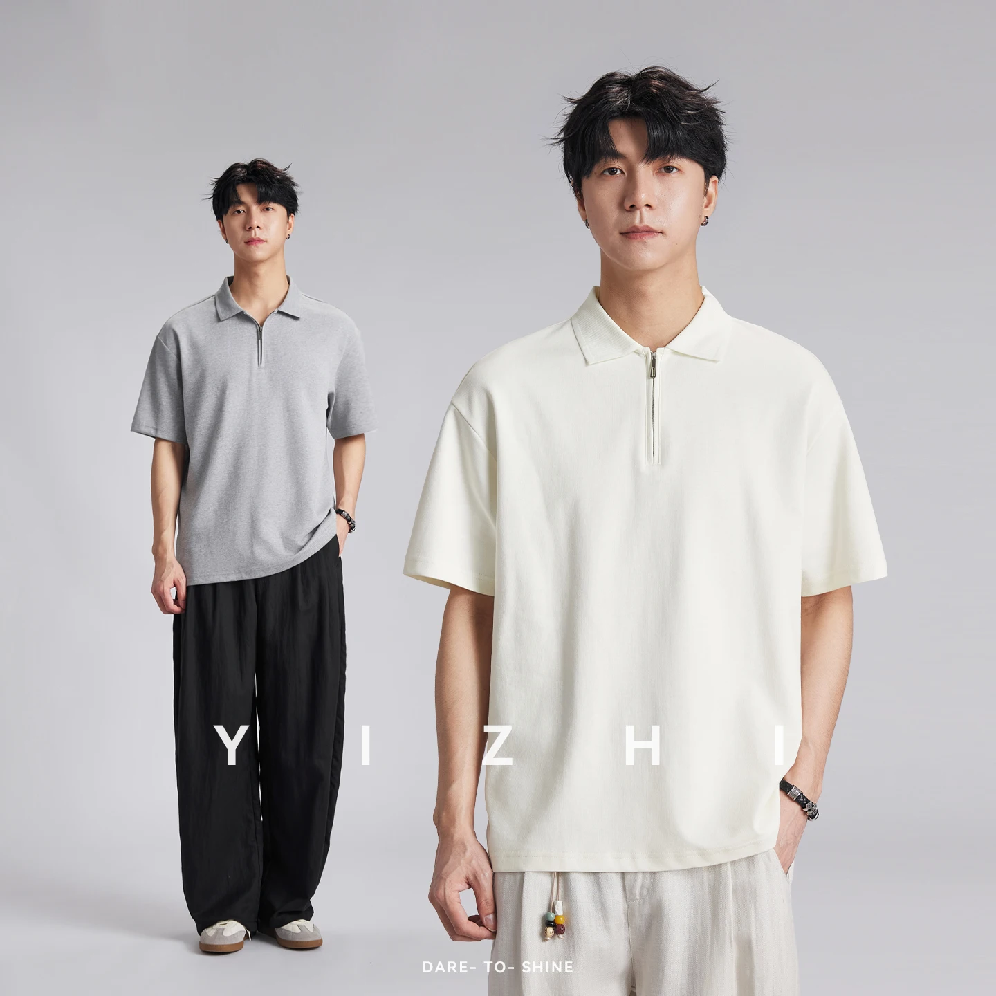 Fashion Men Classic Solid Color Half Zip Polo Shirt 2026 Summer Loose Casual Commute Simple Short Sleeve Tops
Fashion Men Classic Solid Color Half Zip Polo Shirt 2026 Summer Loose Casual Commute Simple Short Sleeve Tops
