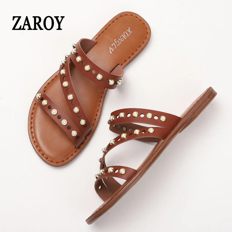 ZAROY Casual Beach Flat Slipper Women Fashion Open Toe Roman Slides Elegant Strap Slip On Woman Shoes Sandals zapatos de mujer
ZAROY Casual Beach Flat Slipper Women Fashion Open Toe Roman Slides Elegant Strap Slip On Woman Shoes Sandals zapatos de mujer