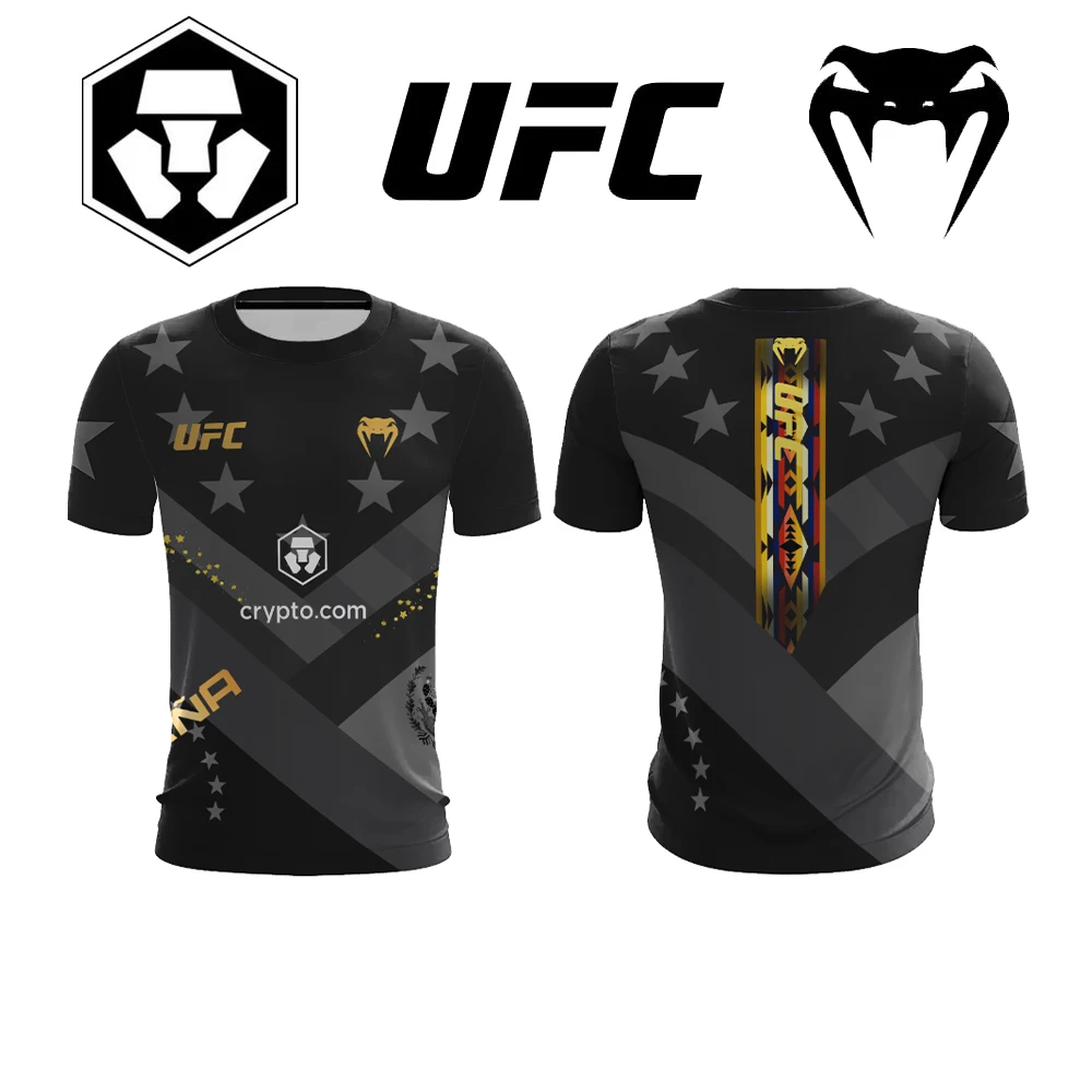 Модная быстросохнущая и дышащая футболка UFC Black Julianna Pena для боевых болельщиков, мужская тренировочная футболка с короткими рукавами
Модная быстросохнущая и дышащая футболка UFC Black Julianna Pena для боевых болельщиков, мужская тренировочная футболка с короткими рукавами