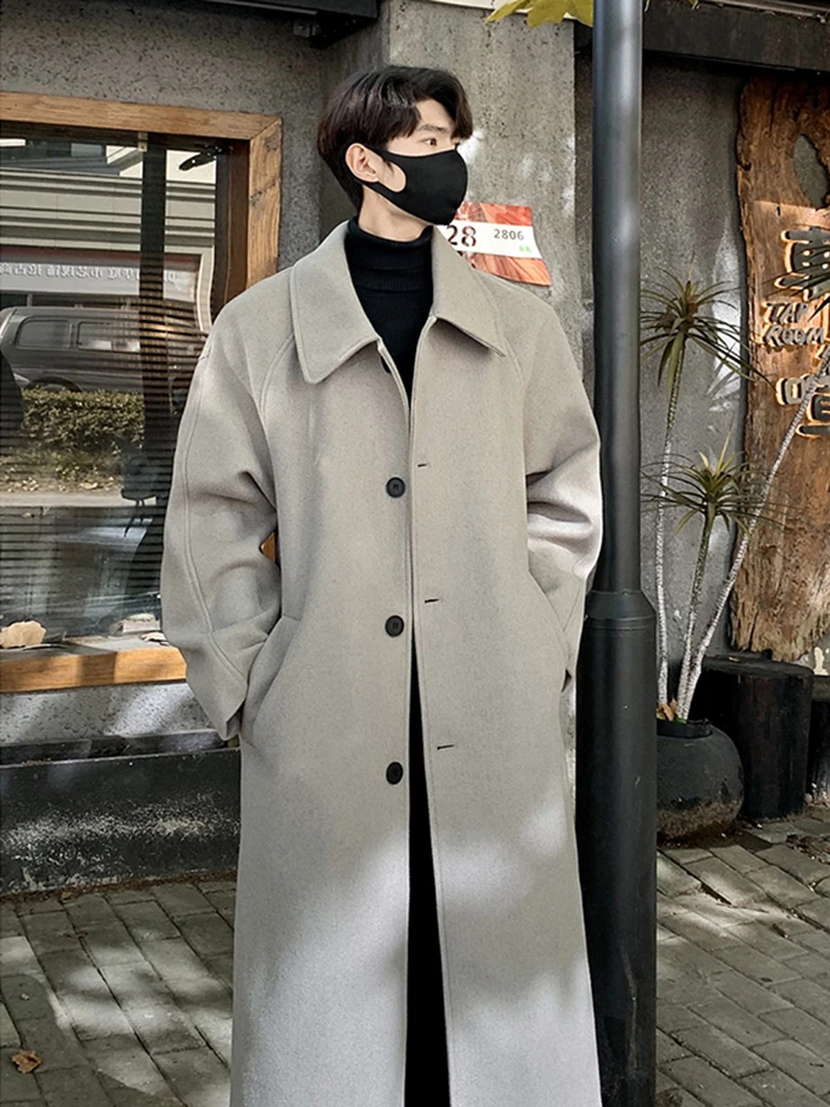 Men's Thiened Overcoat Knee-Length Woolen Coat Autumn Winter Faion Brand Casual Ele Teenage Polyester Fiber Coat
Men's Thiened Overcoat Knee-Length Woolen Coat Autumn Winter Faion Brand Casual Ele Teenage Polyester Fiber Coat