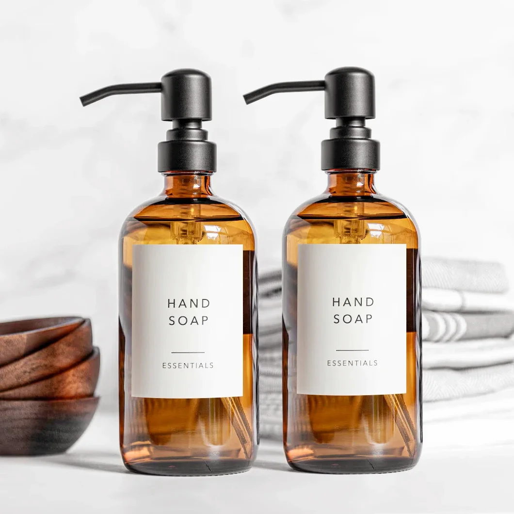 Amber Glass Soap Dispenser with Black Pump, Liquid Hand Soap Dispenser for Bathroom, Kitchen Dish Soap Dispenser, 2pc 16Oz 500ml
Amber Glass Soap Dispenser with Black Pump, Liquid Hand Soap Dispenser for Bathroom, Kitchen Dish Soap Dispenser, 2pc 16Oz 500ml