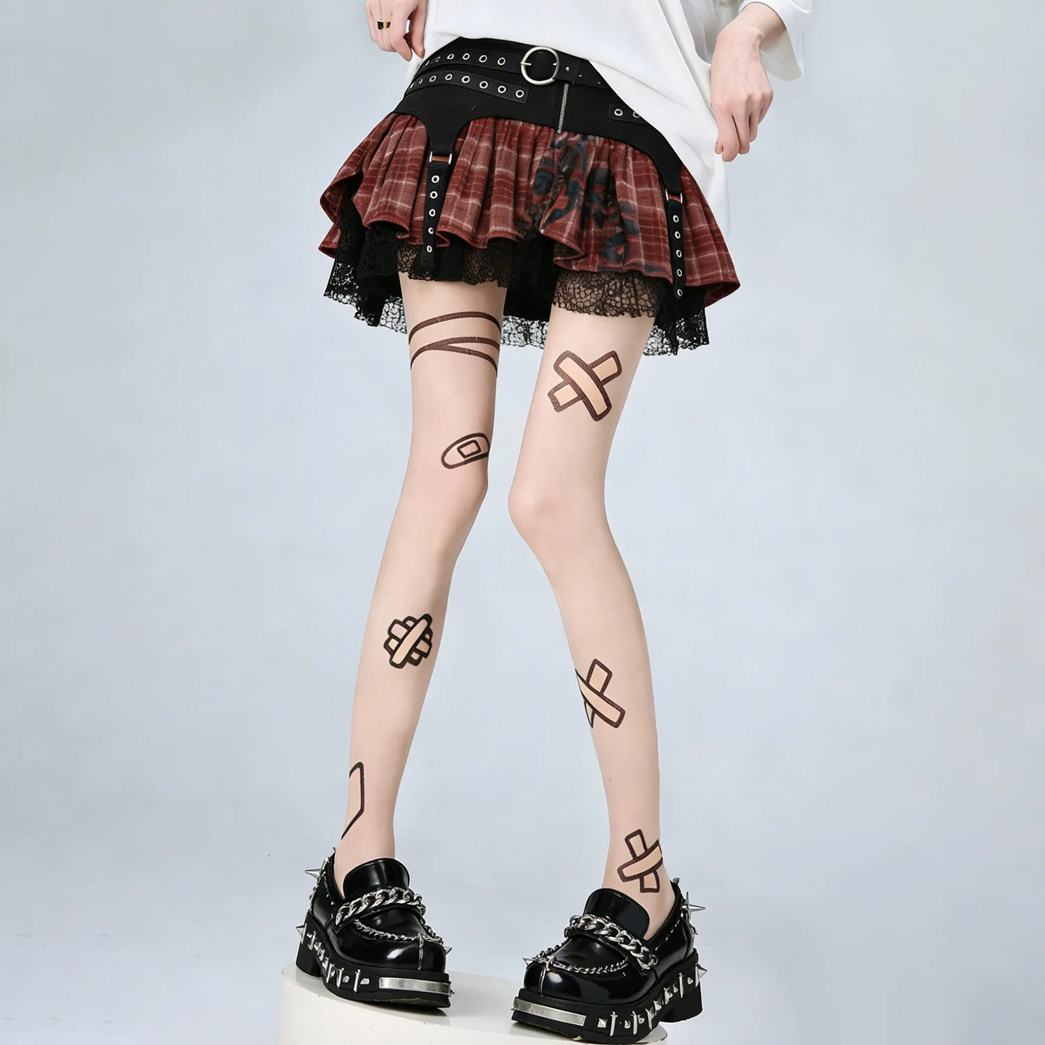 Cartoon Animation Y2K Hottie Pantyhose Subculture Darkness Gothic Tattoo Style Bandage Printed Extra Large Size Tights
Cartoon Animation Y2K Hottie Pantyhose Subculture Darkness Gothic Tattoo Style Bandage Printed Extra Large Size Tights