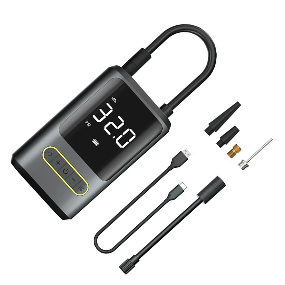 150PSI Electric Pump Inflator Multi-purpose Car Air Compressor USB Type-C Rechargeable 4000mAh Battery for Bike Motorcycle Car
150PSI Electric Pump Inflator Multi-purpose Car Air Compressor USB Type-C Rechargeable 4000mAh Battery for Bike Motorcycle Car
