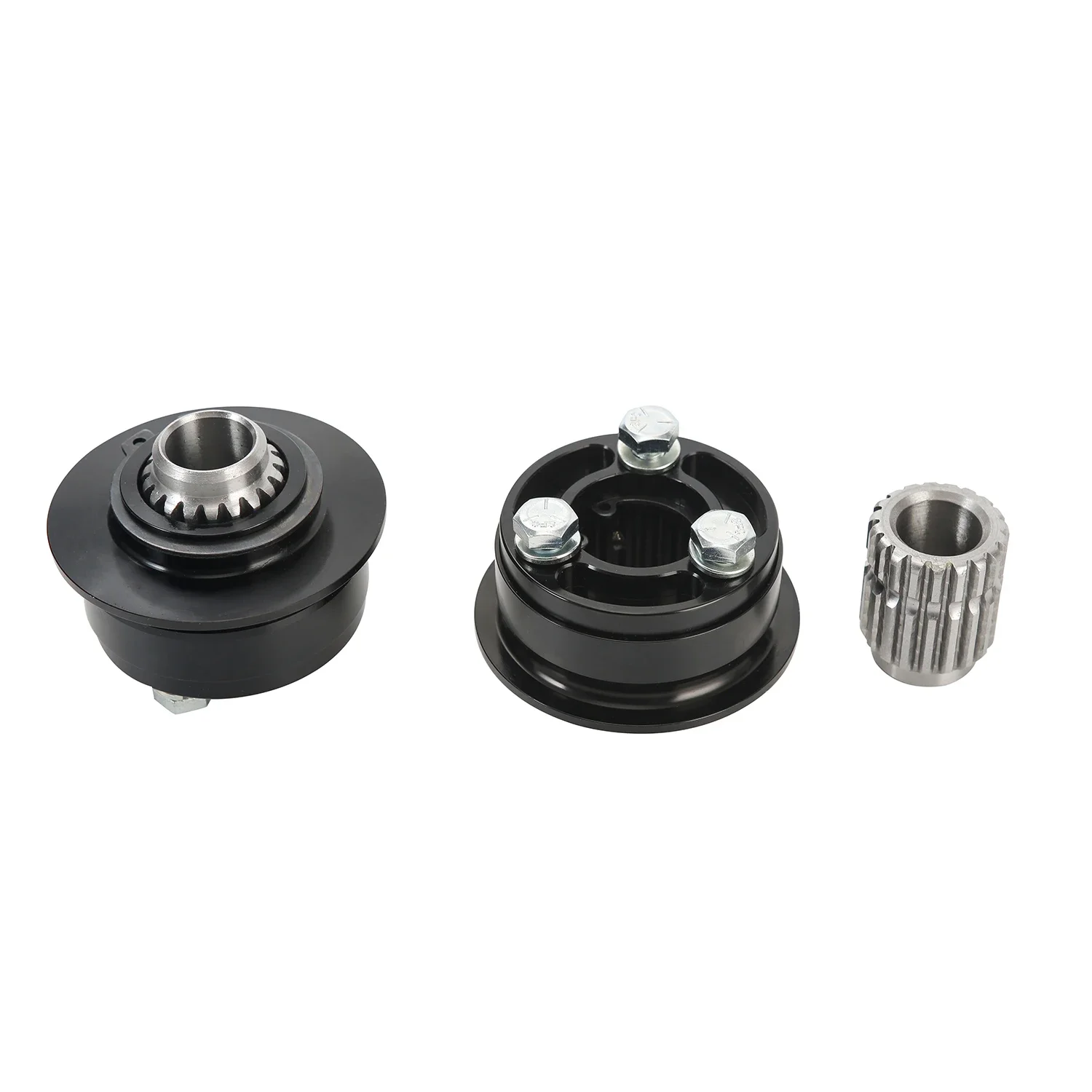 High Performance 3-Bolt Pinless Steering Wheel Quick Release 360 Degree 3/4" Splined Shaft Black Disconnect Hub Racing Car Parts
High Performance 3-Bolt Pinless Steering Wheel Quick Release 360 Degree 3/4" Splined Shaft Black Disconnect Hub Racing Car Parts