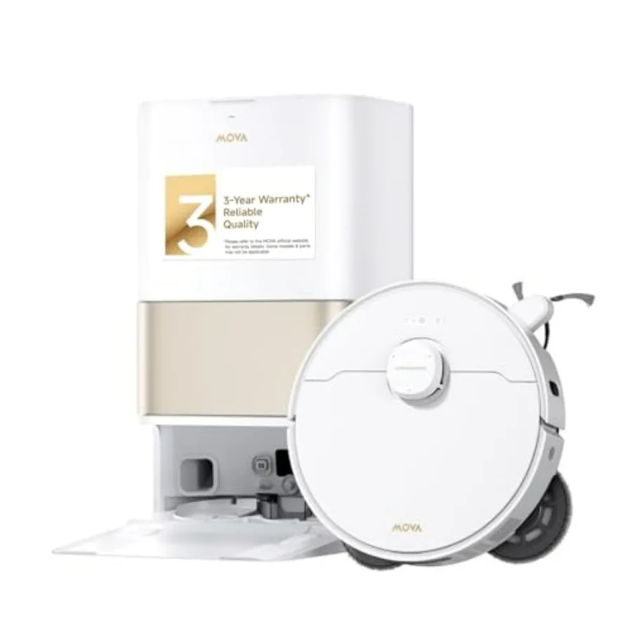 Home robot vacuum and mop with 26, 000Pa suction, hot water auto-mop washing at 212F, 1-hour hot air drying, extendable mop, al
Home robot vacuum and mop with 26, 000Pa suction, hot water auto-mop washing at 212F, 1-hour hot air drying, extendable mop, al