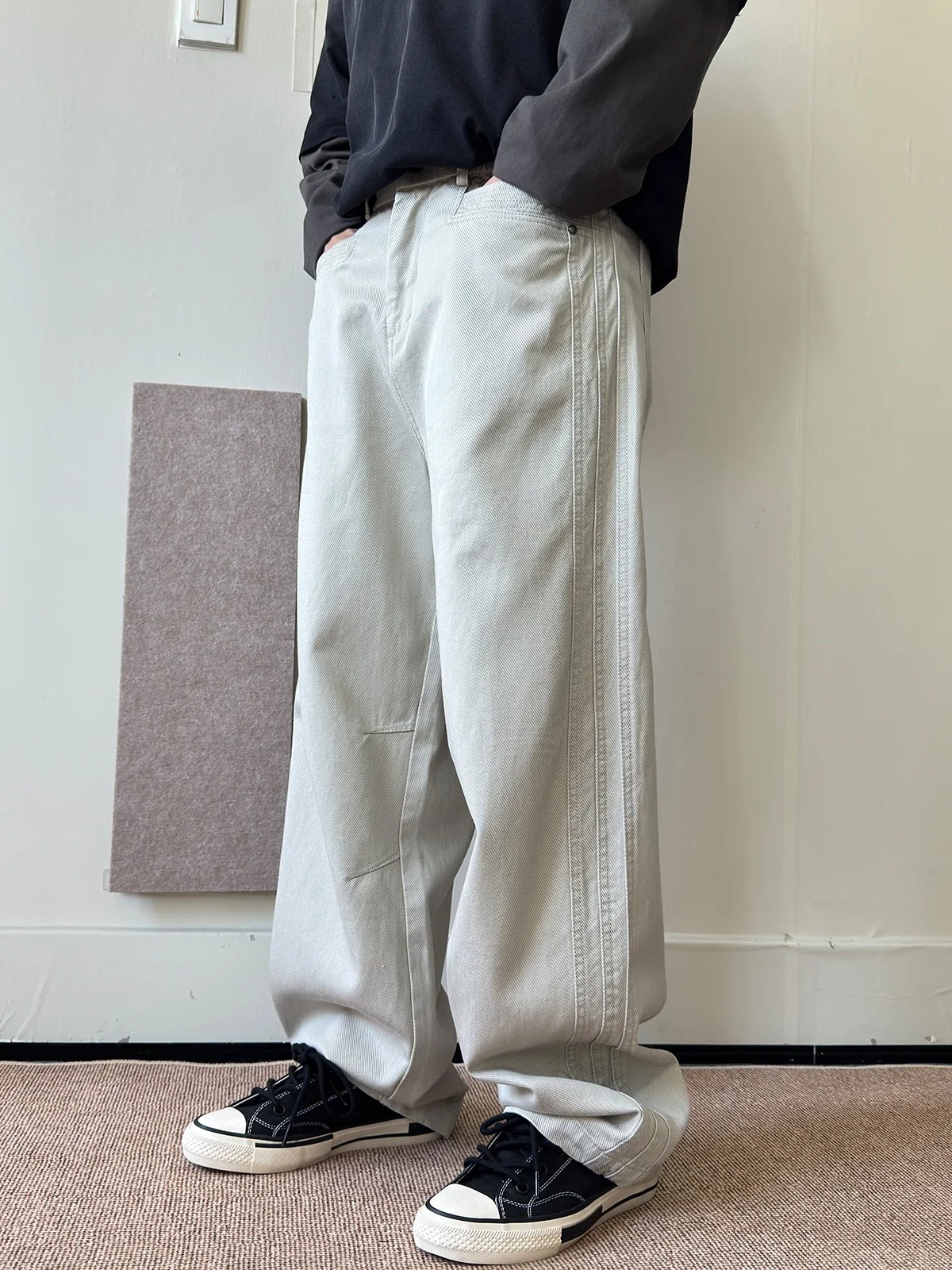 Linen Lyocell Men's Casual Pants Loose Straight American Sle Dstring Elastic Waist Wide Leg Dra Loose Fit Trousers
Linen Lyocell Men's Casual Pants Loose Straight American Sle Dstring Elastic Waist Wide Leg Dra Loose Fit Trousers