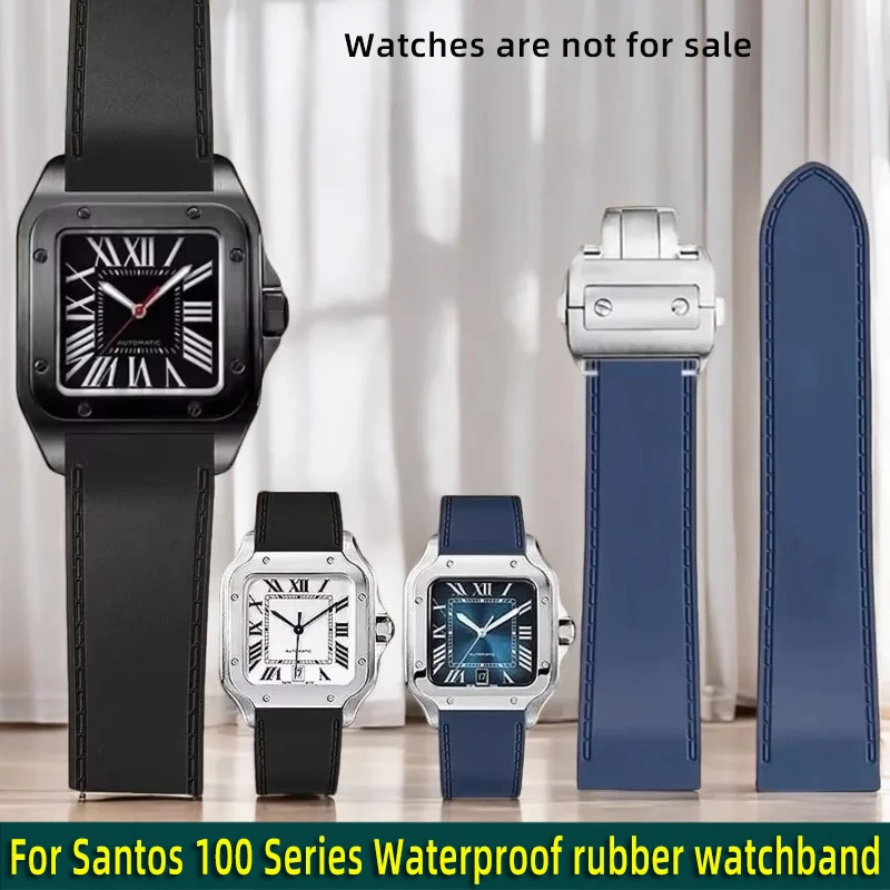 Резиновый ремешок для часов 23 мм 25 мм для Cartier Santos 100 Series, водонепроницаемый силиконовый ремешок для часов, мужской браслет с раскладывающейся застежкой, черный, синий.
Резиновый ремешок для часов 23 мм 25 мм для Cartier Santos 100 Series, водонепроницаемый силиконовый ремешок для часов, мужской браслет с раскладывающейся застежкой, черный, синий.