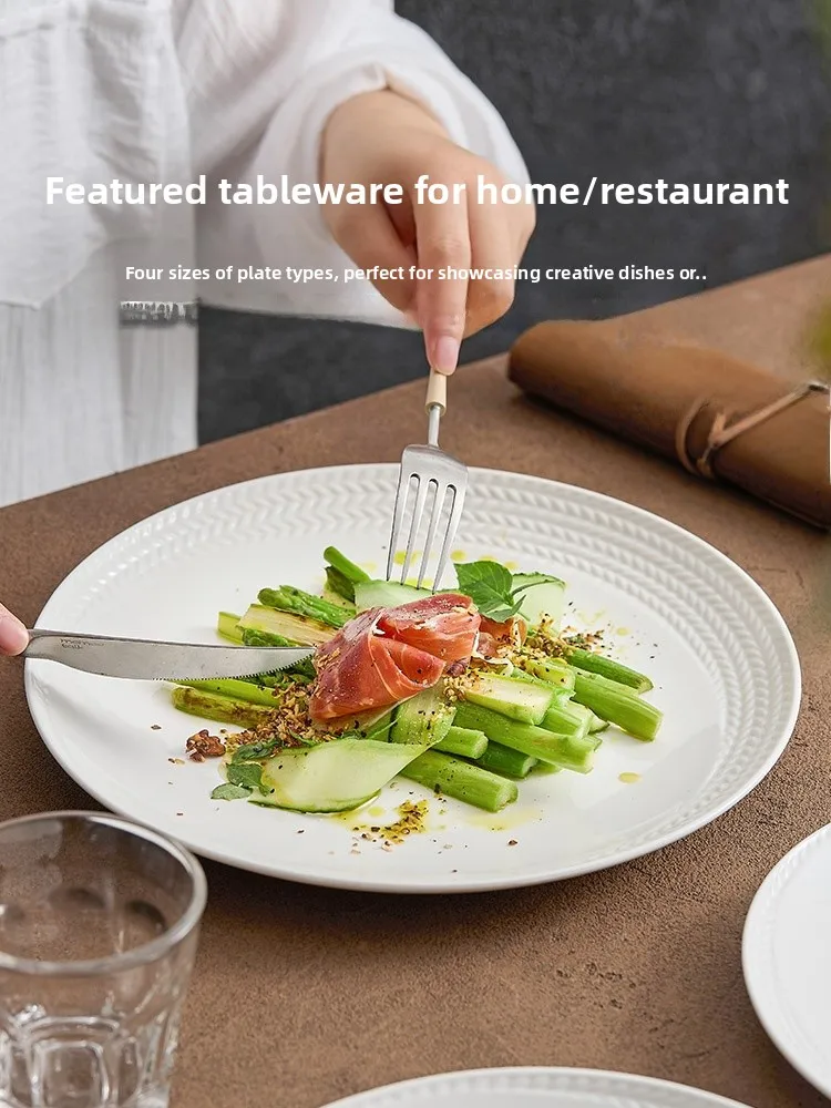 Белая тарелка Cerc Nordic Sle, круглая тарелка для макарон, тарелка для салата, итальянская тарелка для стейка Sle, пшеничная тарелка для домашнего использования
Белая тарелка Cerc Nordic Sle, круглая тарелка для макарон, тарелка для салата, итальянская тарелка для стейка Sle, пшеничная тарелка для домашнего использования