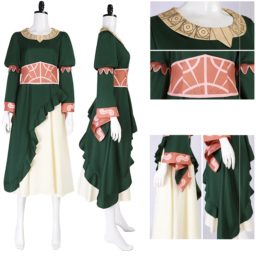 Medieval Retro Long Dress Rings Galadriel Women Female Cosplay Costume Halloween Carnival Party Suit Adult Roleplay Clothing
Medieval Retro Long Dress Rings Galadriel Women Female Cosplay Costume Halloween Carnival Party Suit Adult Roleplay Clothing