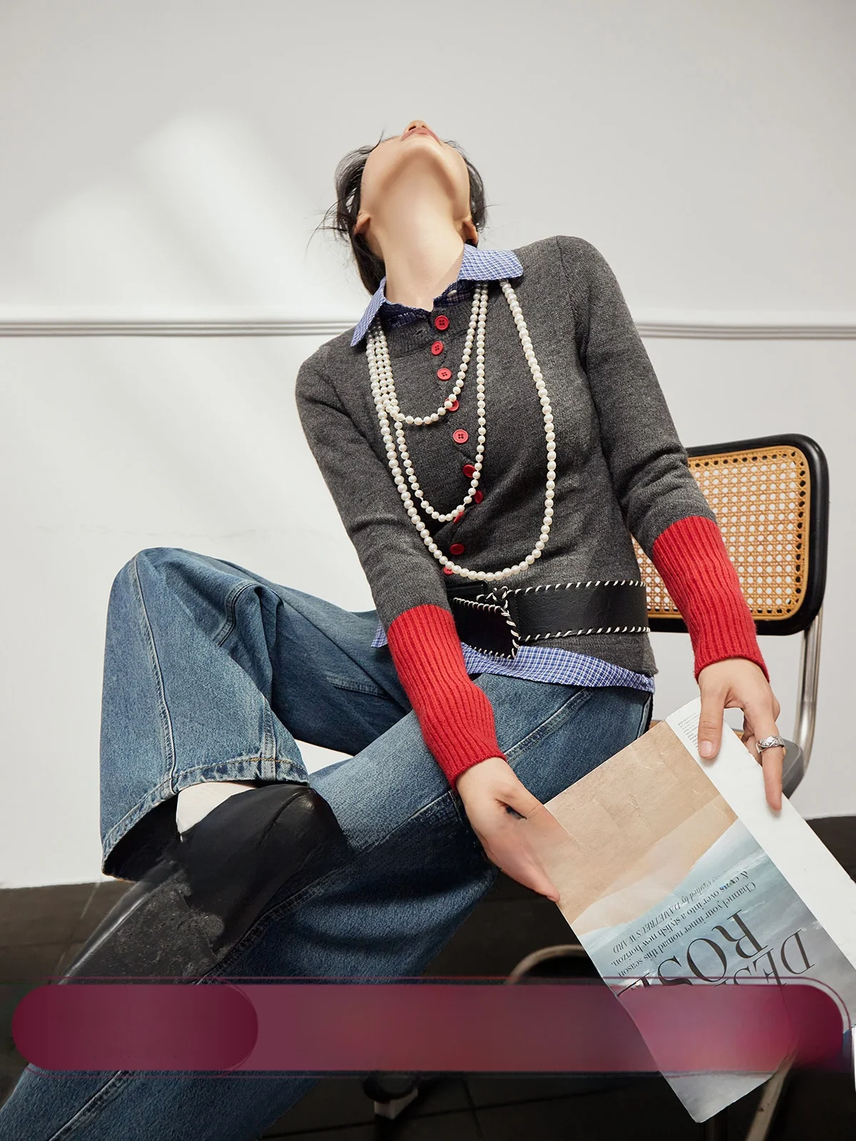 Uncle U×LAB Women's Slim Fit Patchwork Knitwear Casual Sle Long Sve Collar Regular Length Spring New Arr...
Uncle U×LAB Women's Slim Fit Patchwork Knitwear Casual Sle Long Sve Collar Regular Length Spring New Arr...