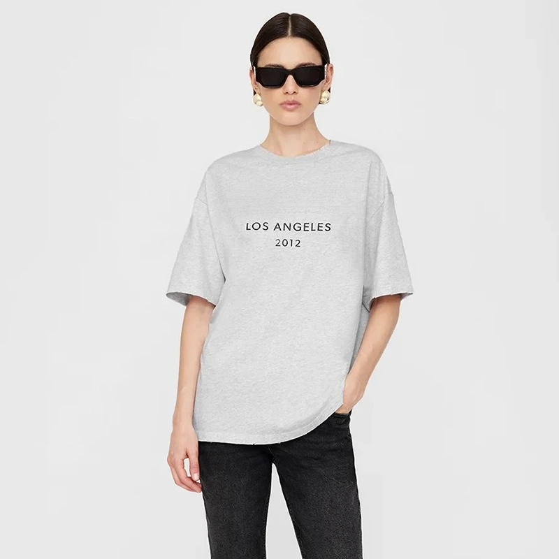 Ранняя весна 2025 года, новая серая хлопковая женская футболка с круглым вырезом и короткими рукавами из сериалового алфавита Niche AB в североамериканском стиле
Ранняя весна 2025 года, новая серая хлопковая женская футболка с круглым вырезом и короткими рукавами из сериалового алфавита Niche AB в североамериканском стиле