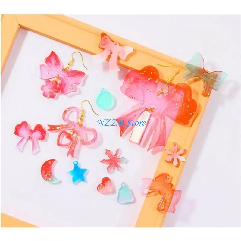 T21F 5pcs Серьки снежинки эпоксидная смоля
T21F 5pcs Серьки снежинки эпоксидная смоля