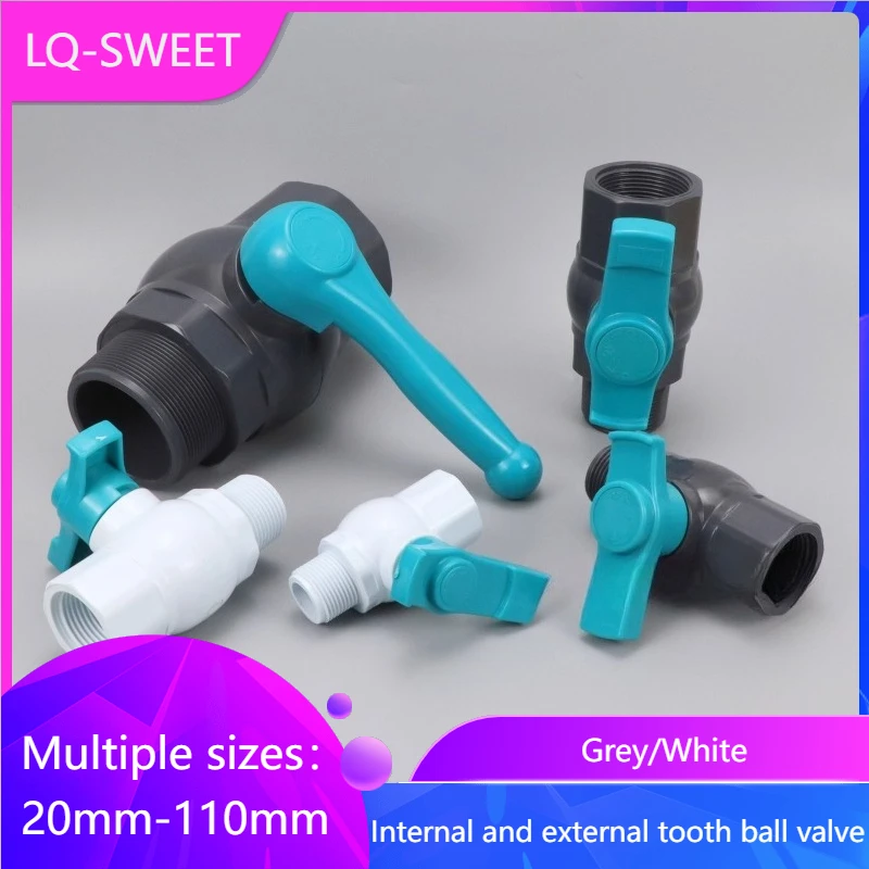 PVC Internal and External Thread Ball Valve, Internal and External Thread Water Pipe Switch Quick Connection Ball Valve
PVC Internal and External Thread Ball Valve, Internal and External Thread Water Pipe Switch Quick Connection Ball Valve