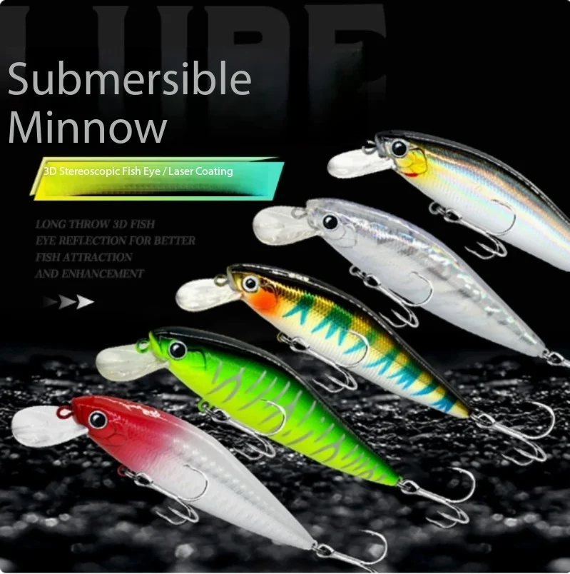 Freshwater Sinking Minnow Lure Long Cast Weight Balance Design Artificial Hard Bait For Silvery Fish Saury Predator Fish
Freshwater Sinking Minnow Lure Long Cast Weight Balance Design Artificial Hard Bait For Silvery Fish Saury Predator Fish