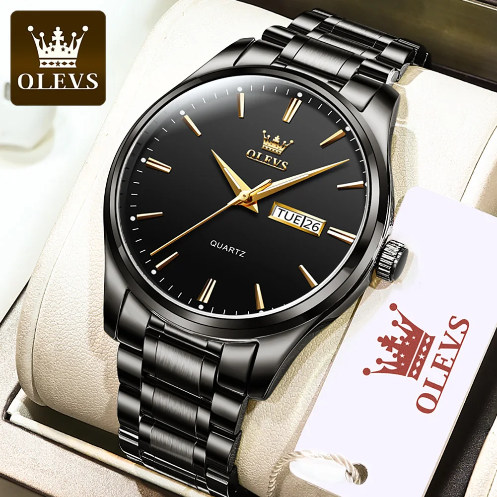 OLEVS 6898 Brand Men's Watch Light Luxury Men Original Quartz Watch Waterproof Stainless Steel Night Light Date Luminous Watch
OLEVS 6898 Brand Men's Watch Light Luxury Men Original Quartz Watch Waterproof Stainless Steel Night Light Date Luminous Watch