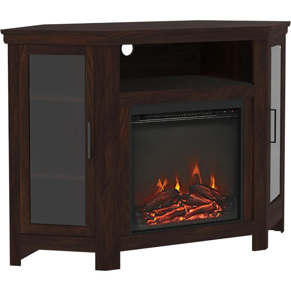 Alcott Classic Glass Door Fireplace Corner TV Stand for TVs up to 55 Inches, 48 Inch, Traditional Brown
Alcott Classic Glass Door Fireplace Corner TV Stand for TVs up to 55 Inches, 48 Inch, Traditional Brown