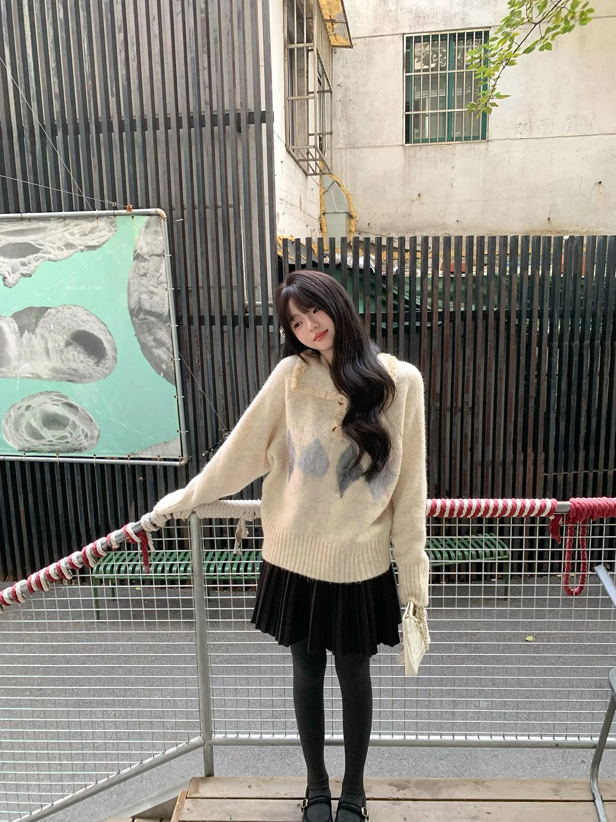 Sweet Sle Вязаный свитер с кукольным воротником и кружевной отделкой Свободный крой Long Sve Thi Зимний женский эксклюзивный женский онлайн-свитер из полиэстера
Sweet Sle Вязаный свитер с кукольным воротником и кружевной отделкой Свободный крой Long Sve Thi Зимний женский эксклюзивный женский онлайн-свитер из полиэстера